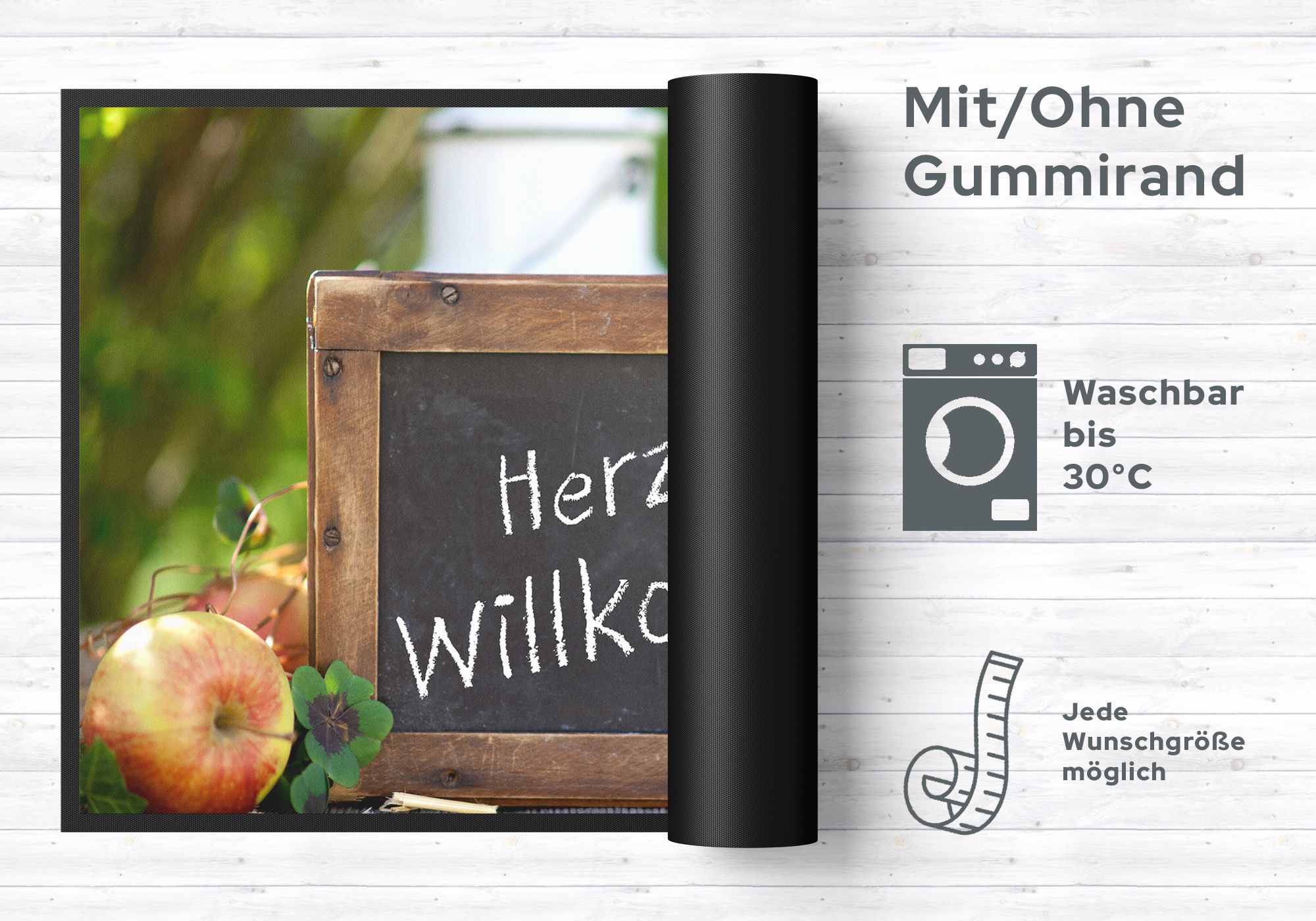 Fussmatte Herzlich Willkommen 10010