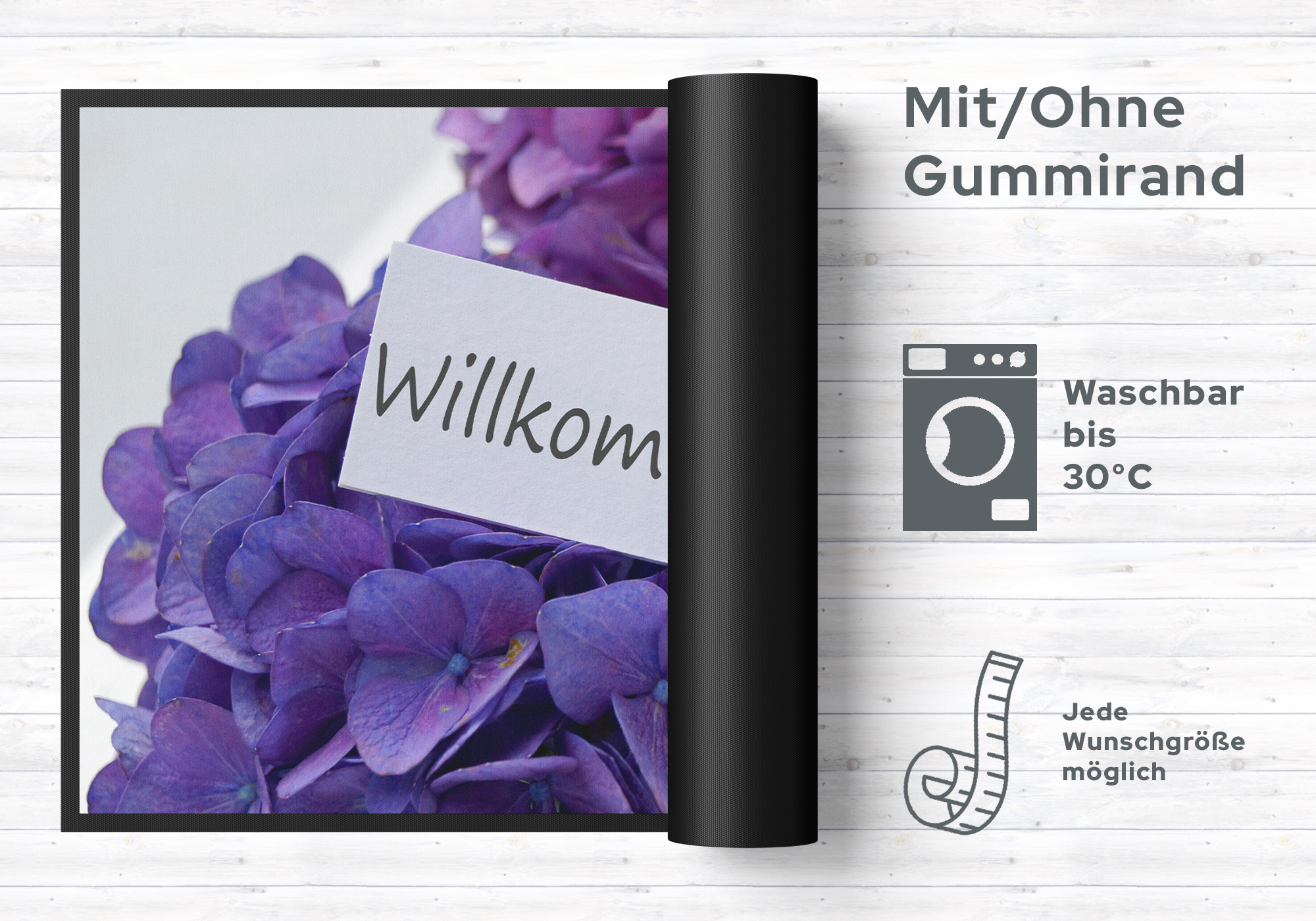 Fussmatte Willkommen 10021