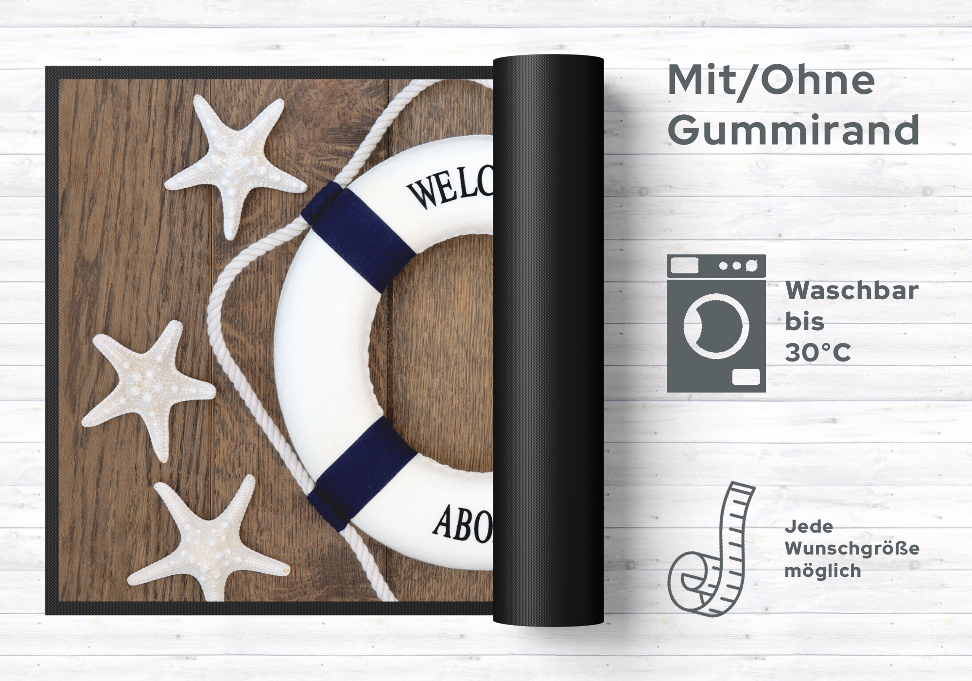 Fussmatte Welcome Aboard 10039