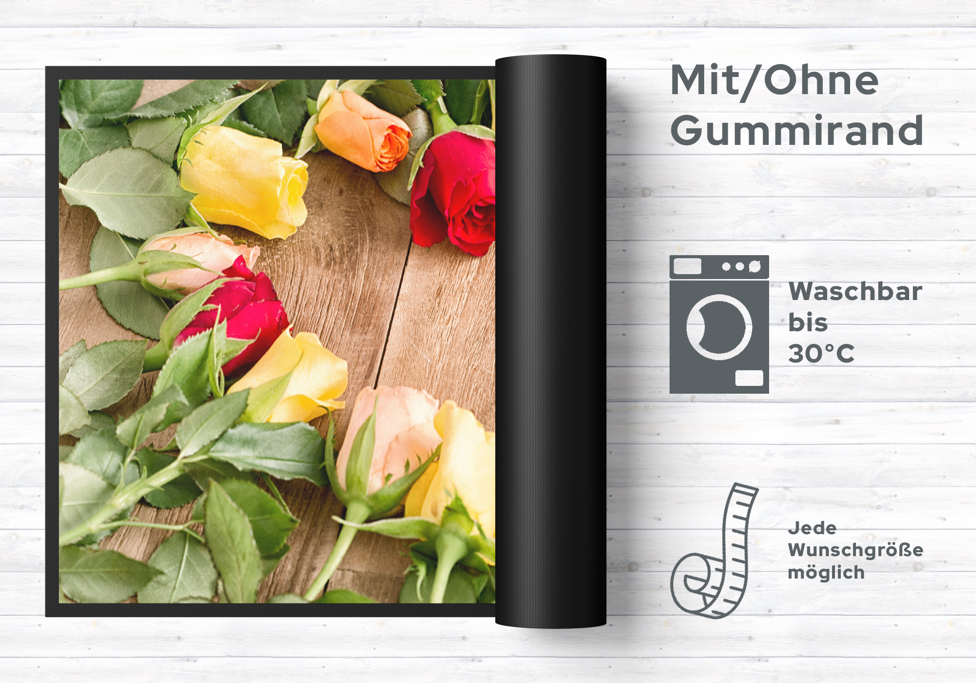 Fussmatte Rosen 10046