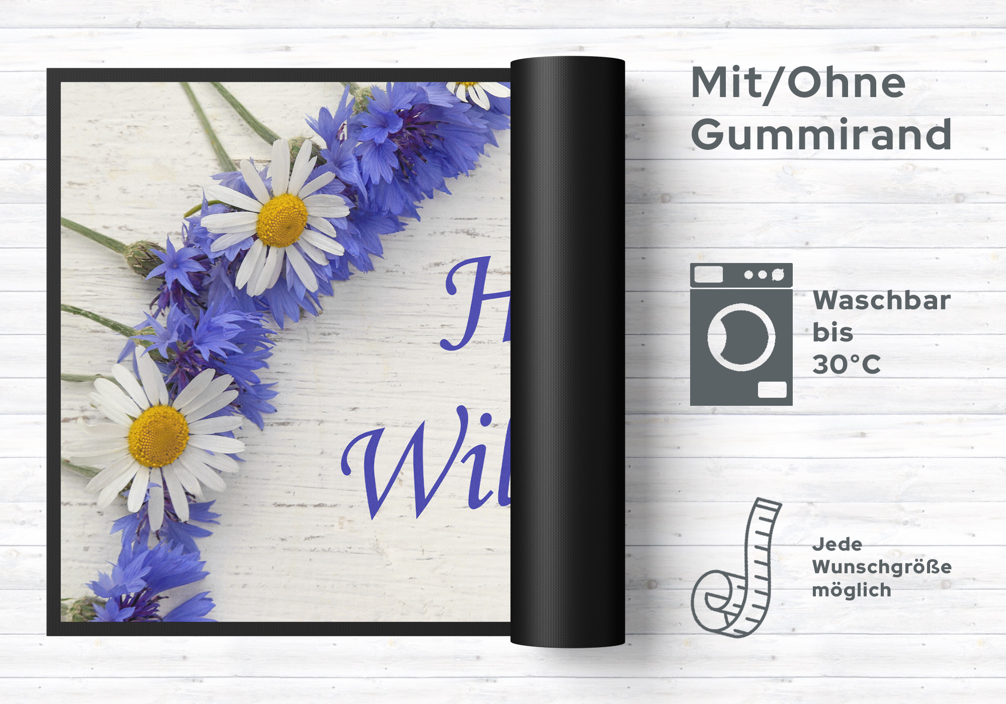 Fussmatte Herzlich Willkommen 10084