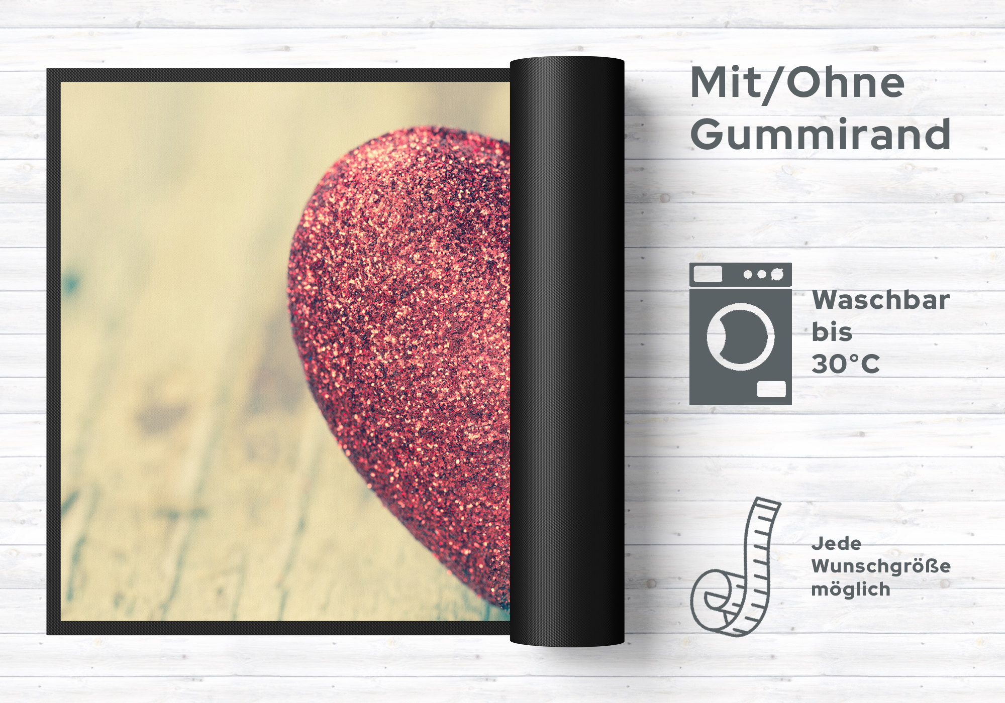 Fussmatte Herz 10085