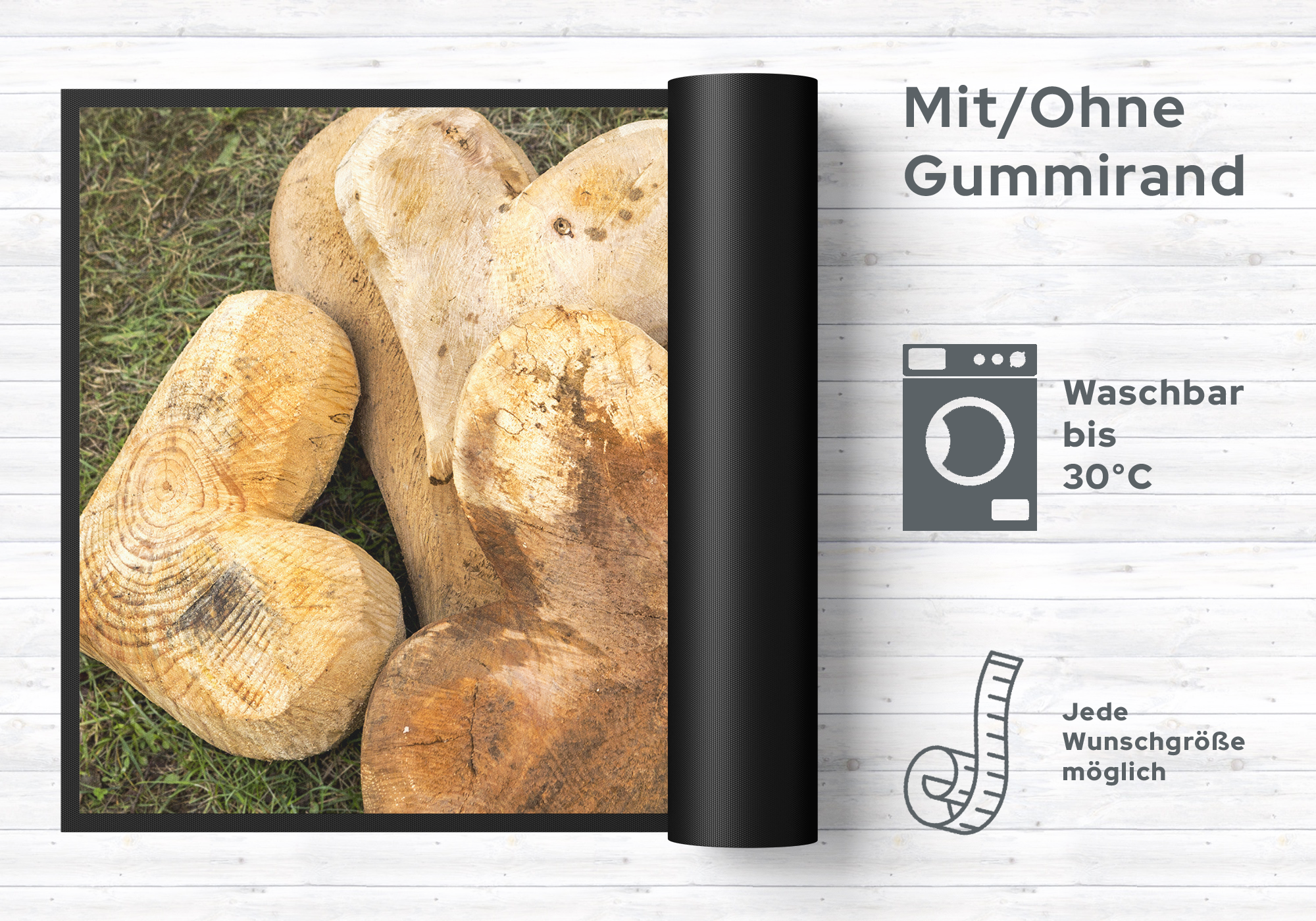 Fussmatte Herzen 10089