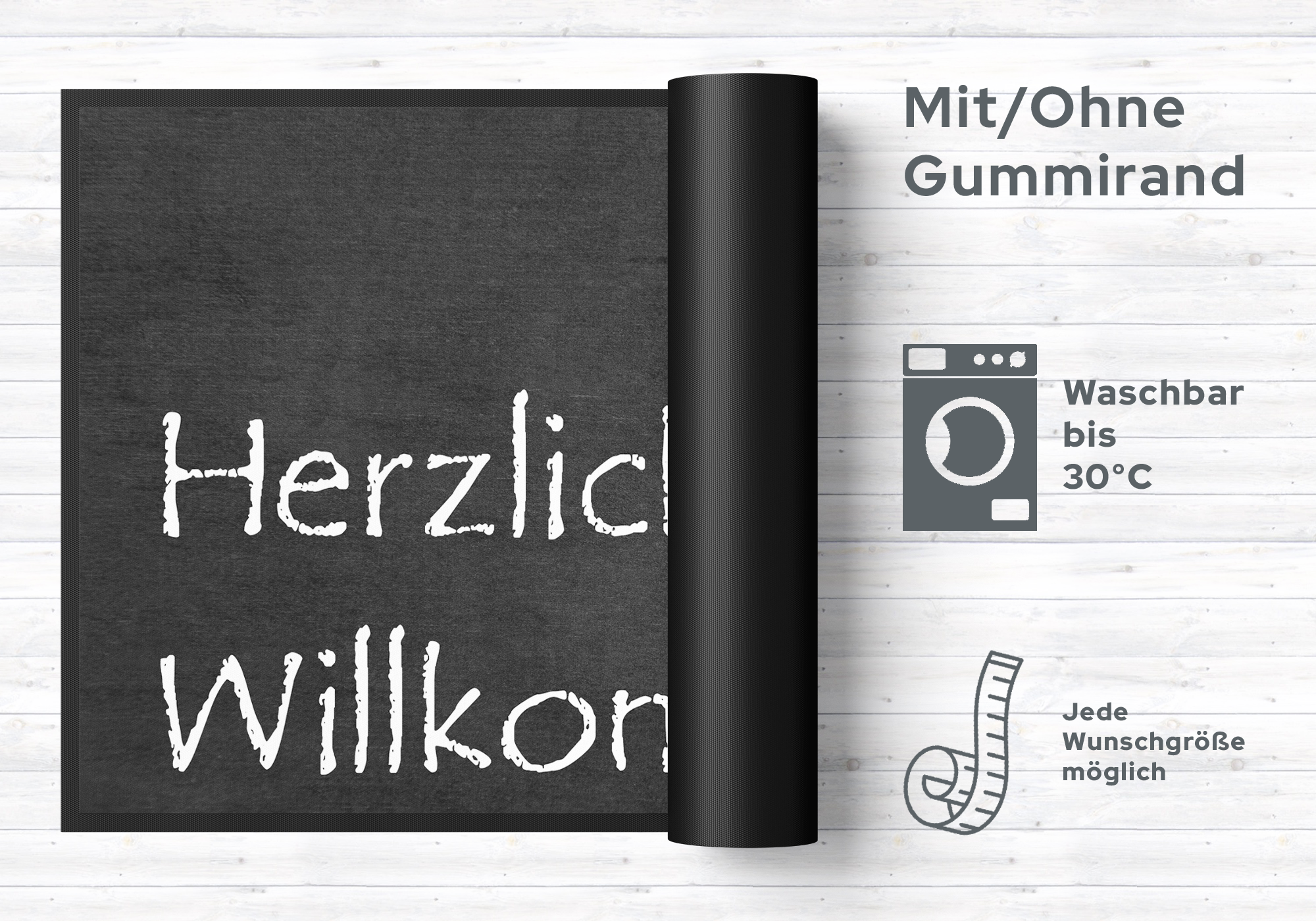 Fussmatte Herzlich Willkommen 10100