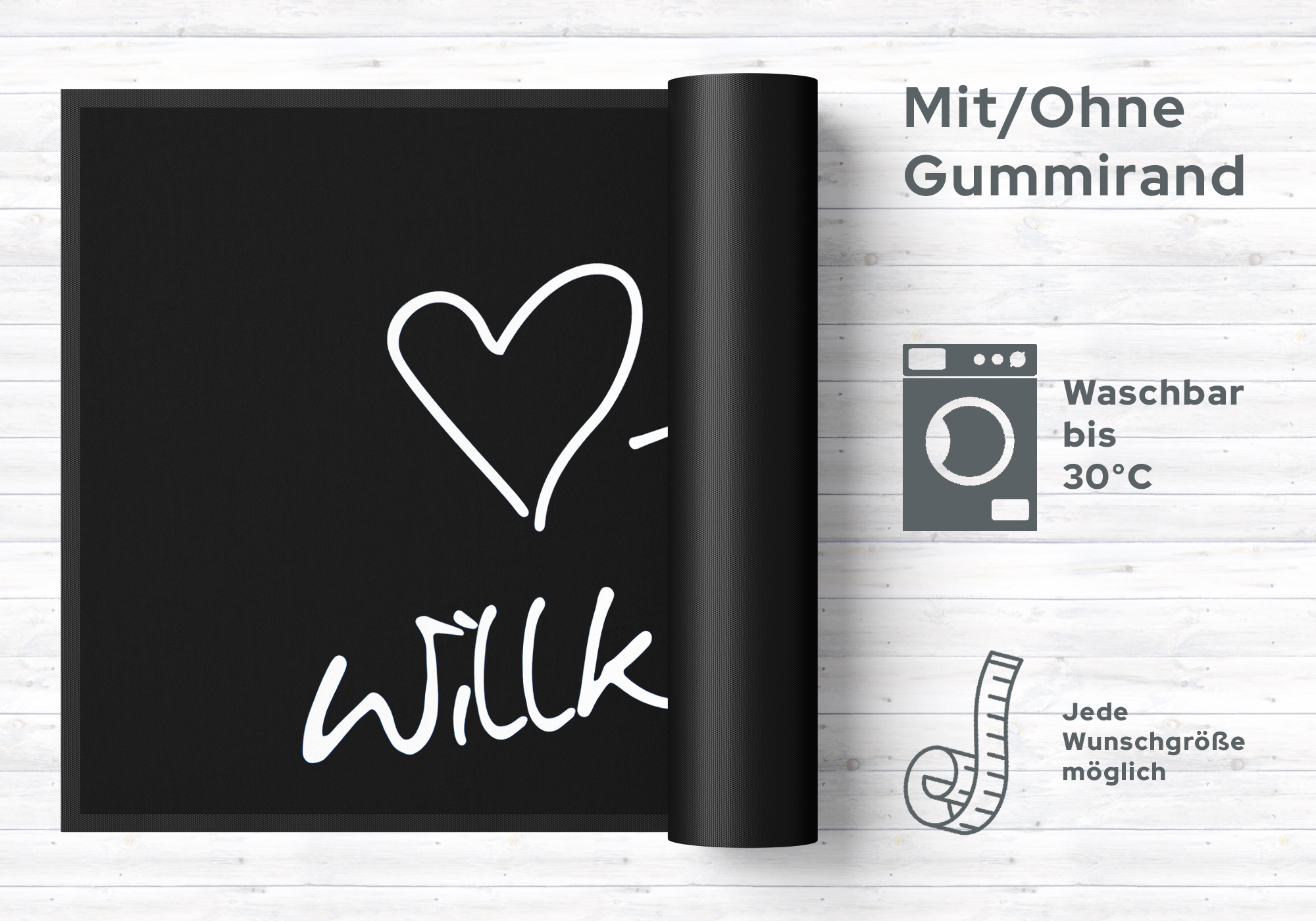 Fussmatte Herzlich Willkommen 10135