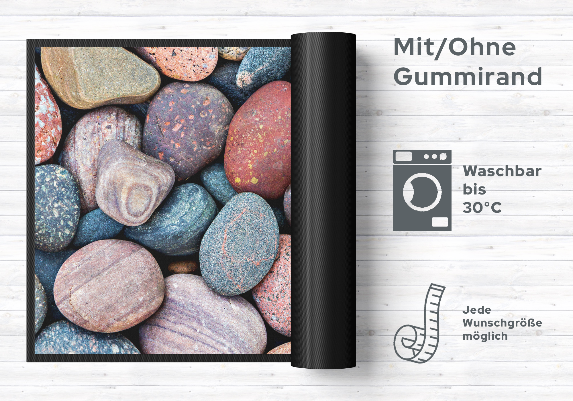 Fussmatte Steine 10154