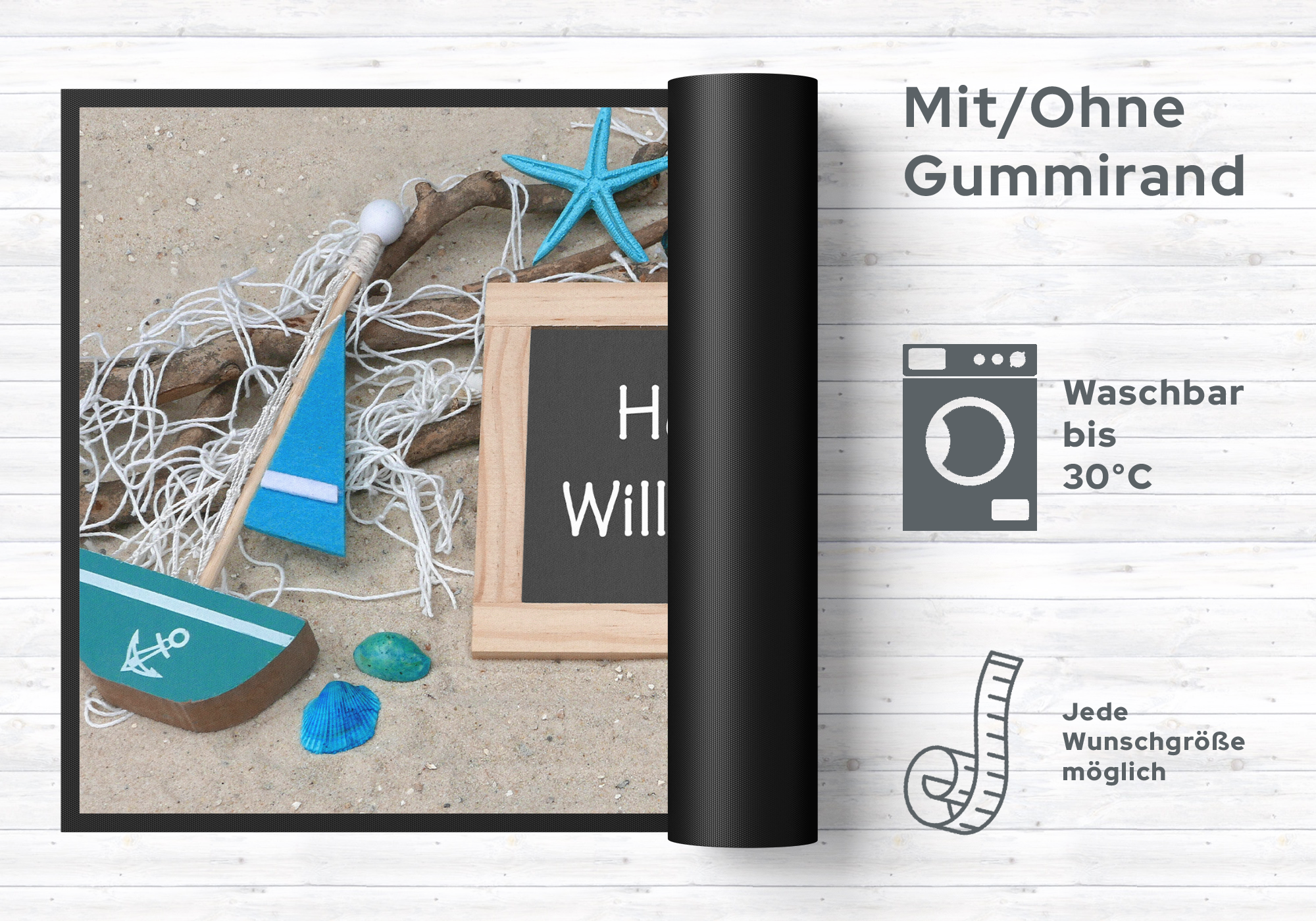 Fussmatte Herzlich Willkommen 10288