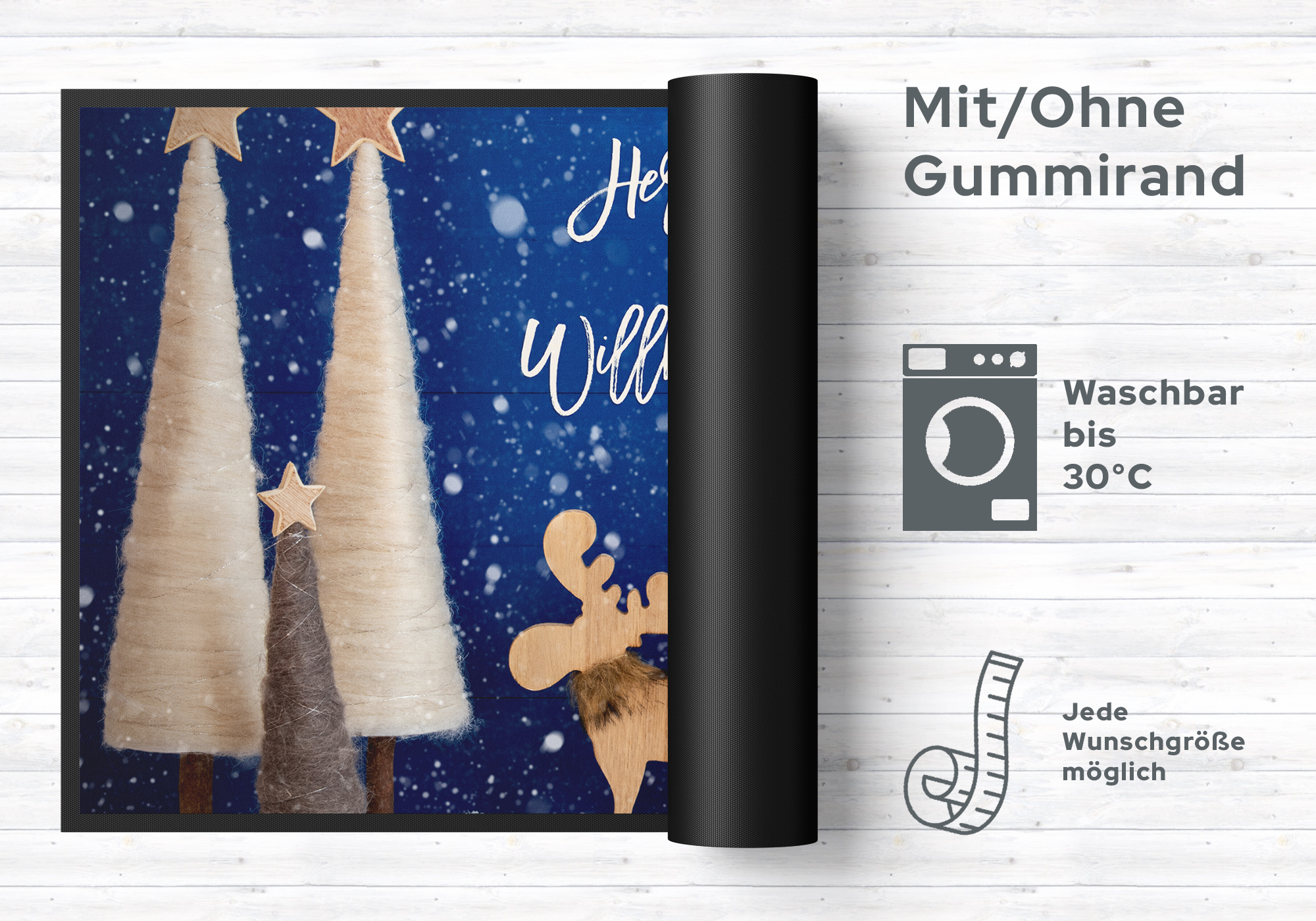 Fussmatte Herzlich Willkommen Weihnachten 10298