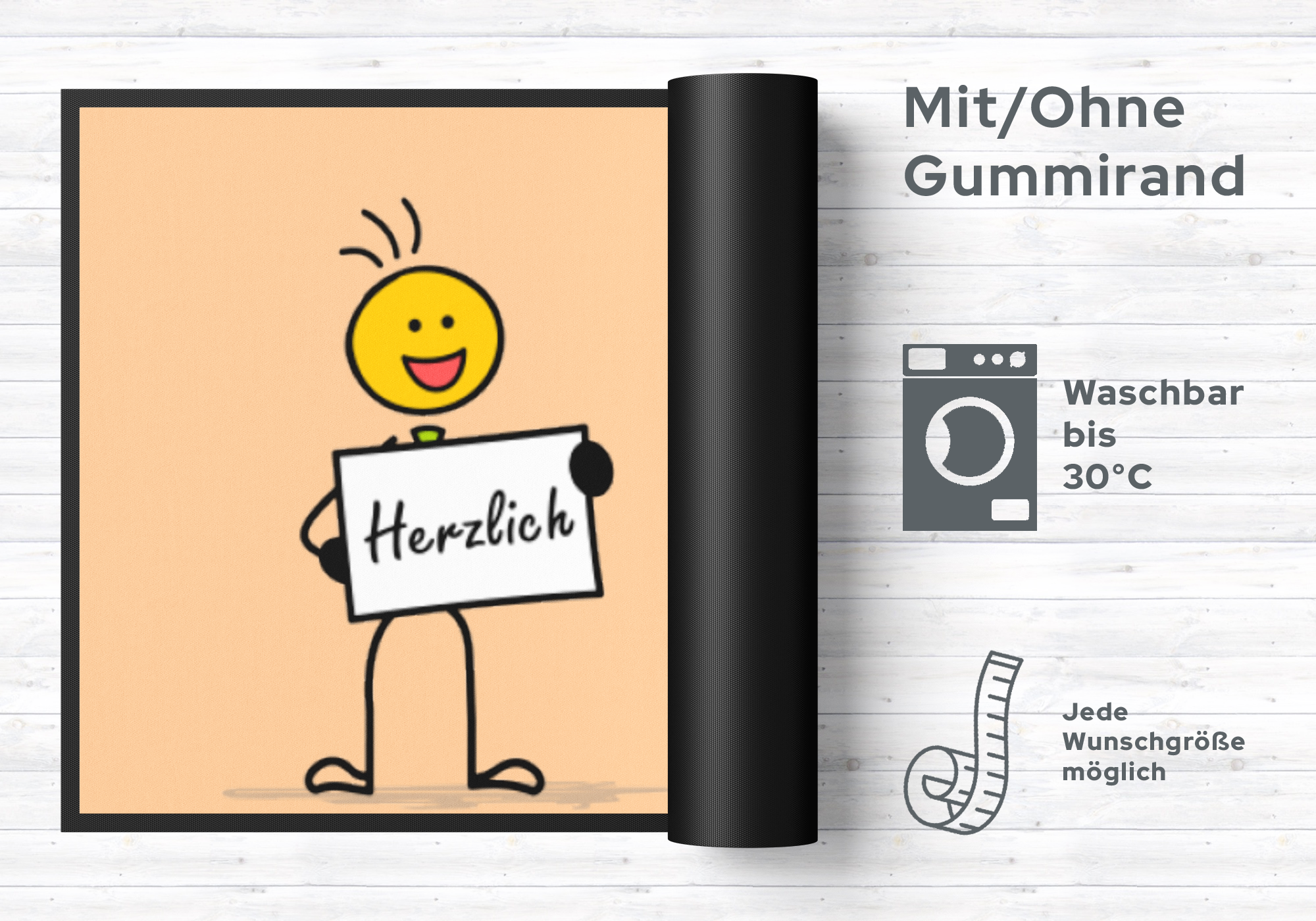 Fussmatte Herzlich Willkommen 10498