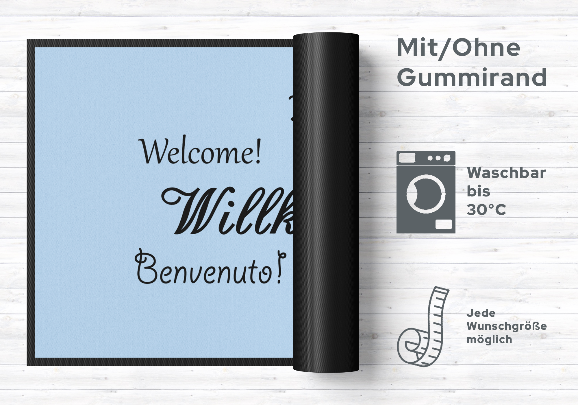 Fussmatte Willkommen 10502