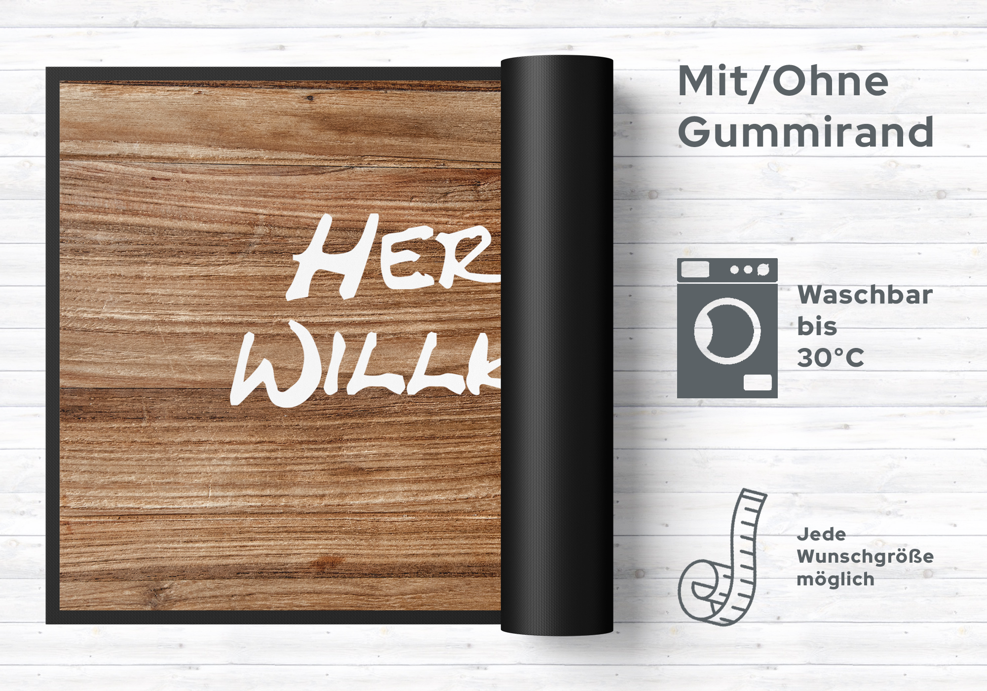 Fussmatte Herzlich Willkommen 10516