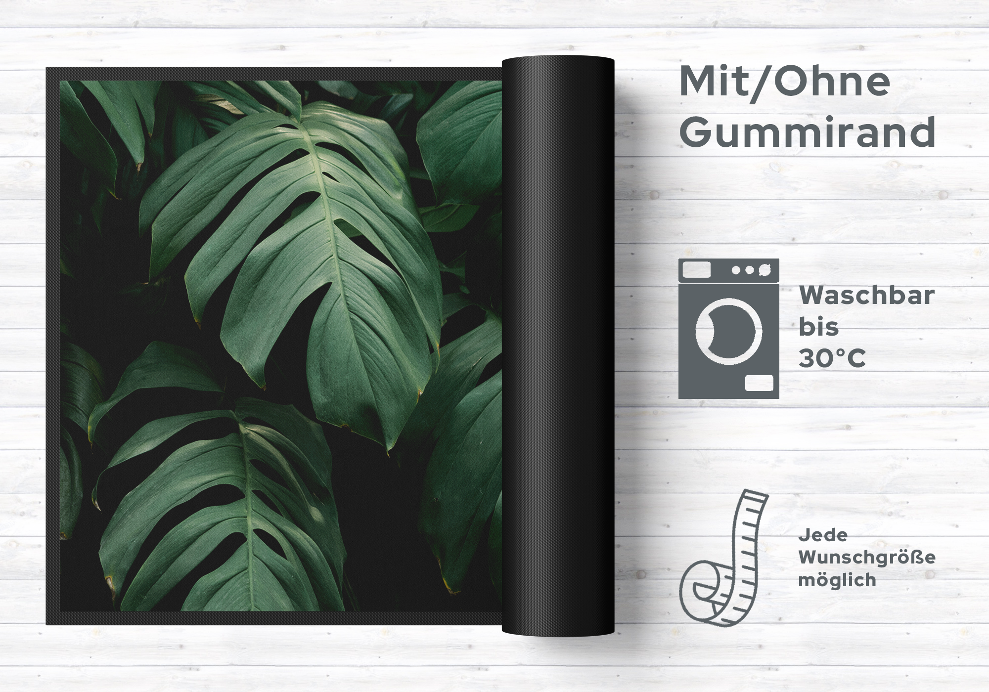 Fussmatte Monstera 10527