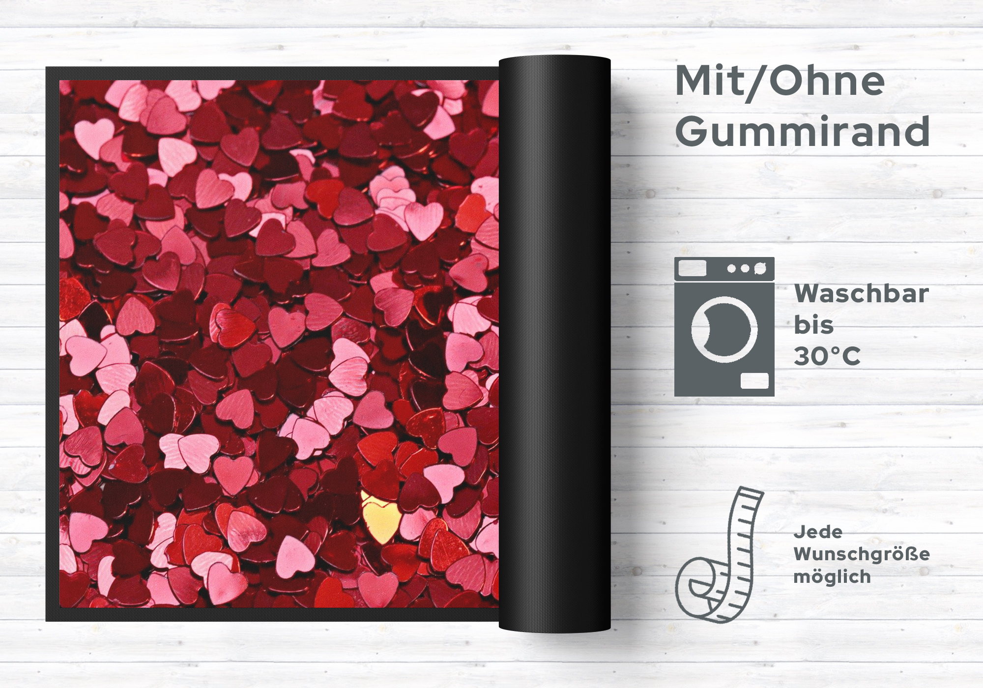 Fussmatte Herzen 10531