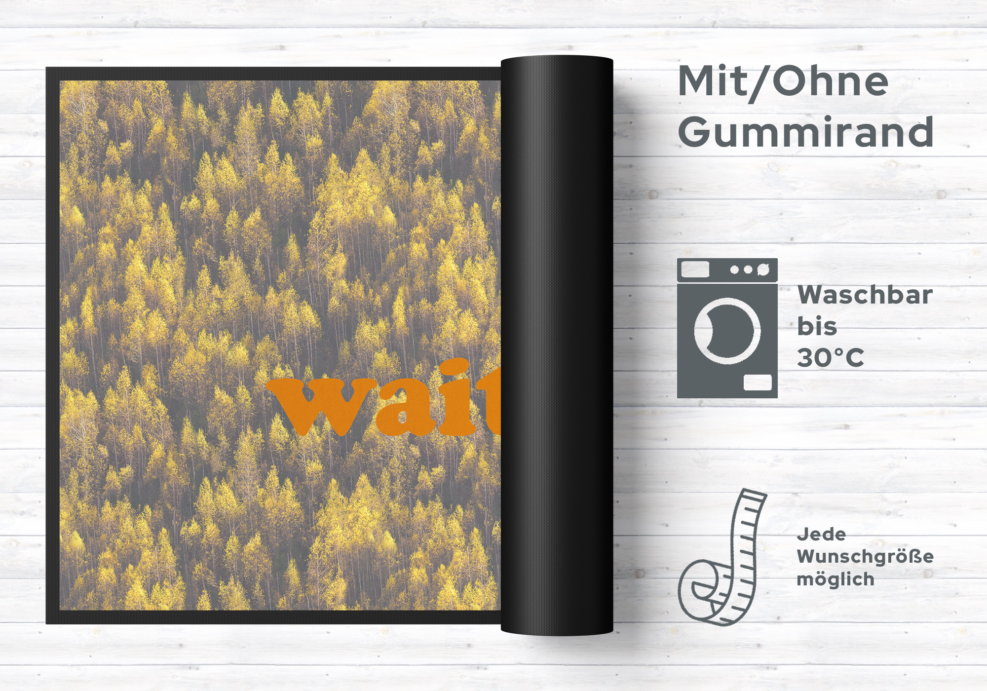 Fussmatte Wait here 10609