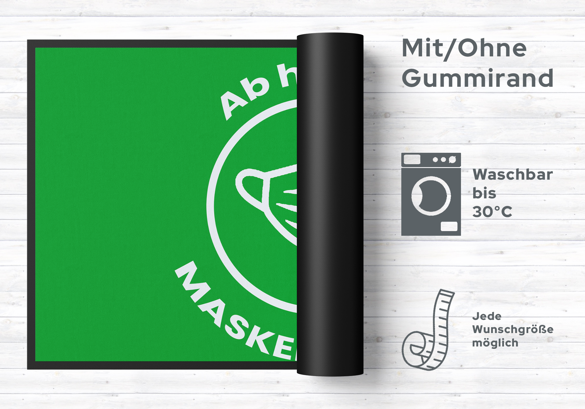 Fussmatte Maskenpflicht 10612