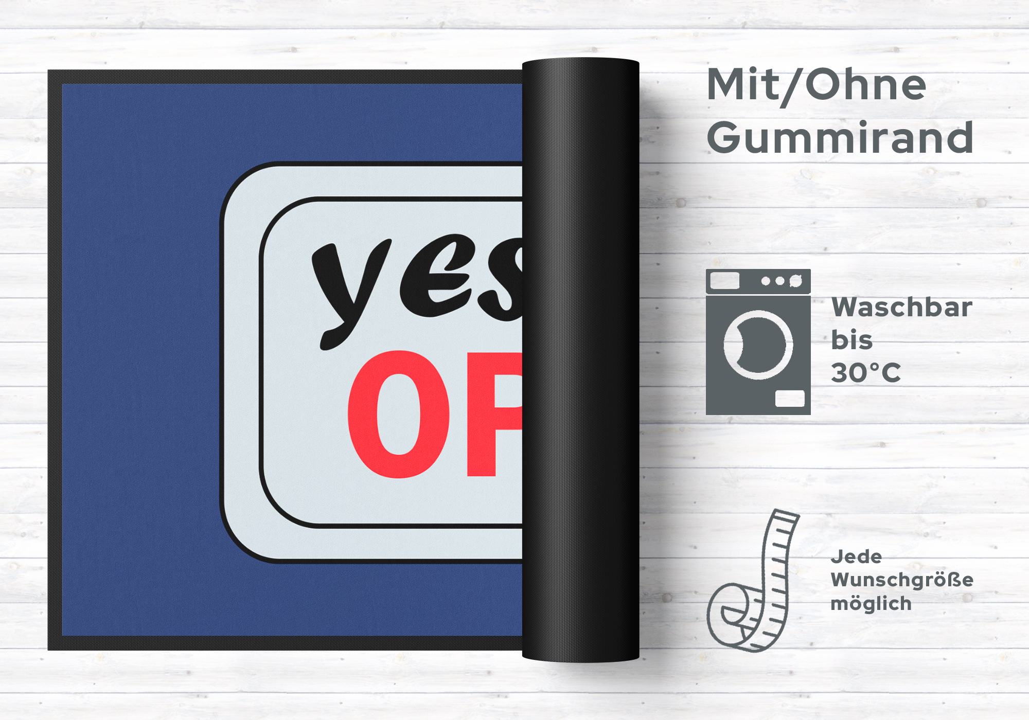 Fussmatte Yes we are open 10622