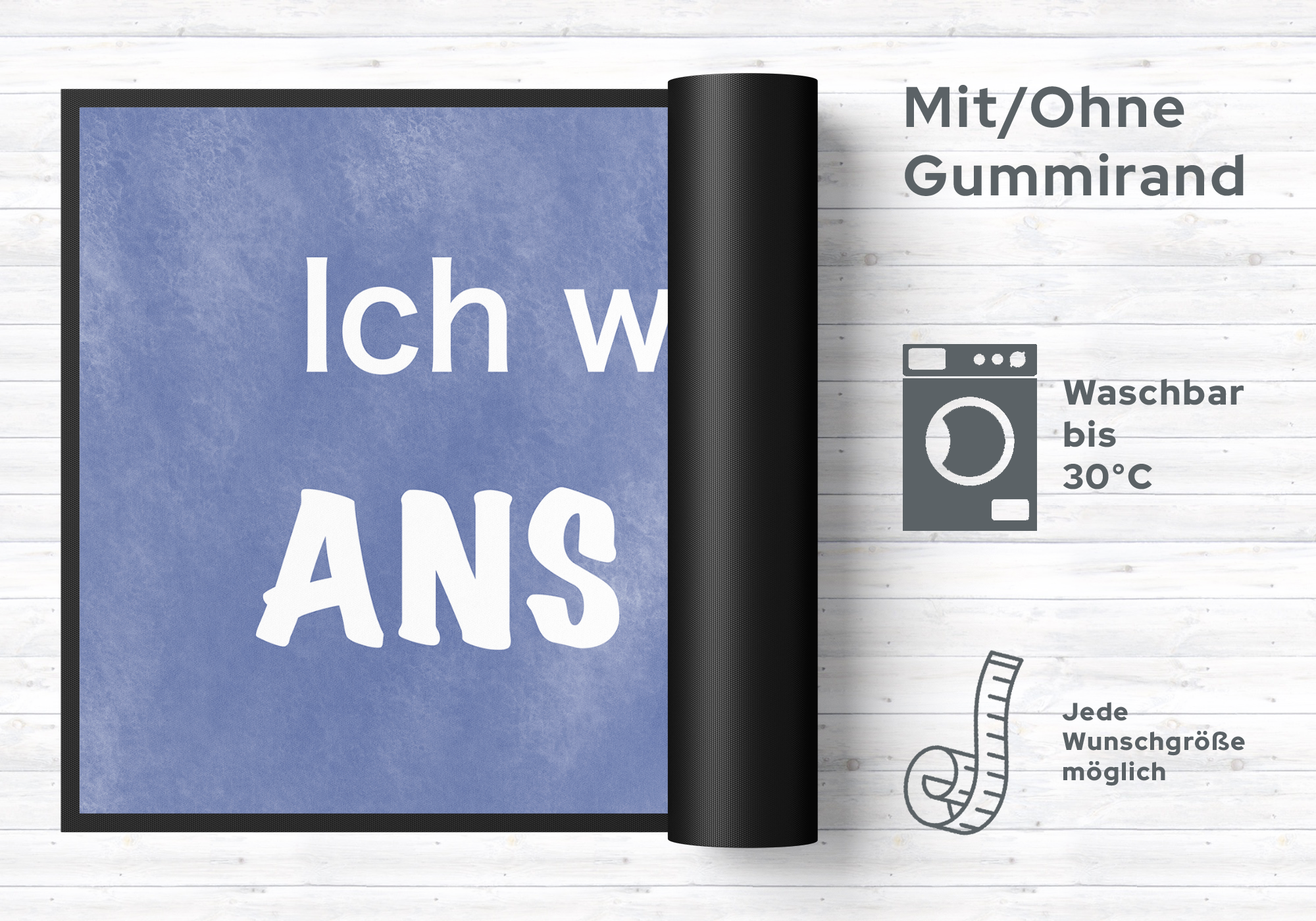 Fussmatte Ich will jetzt ans Meer 10633