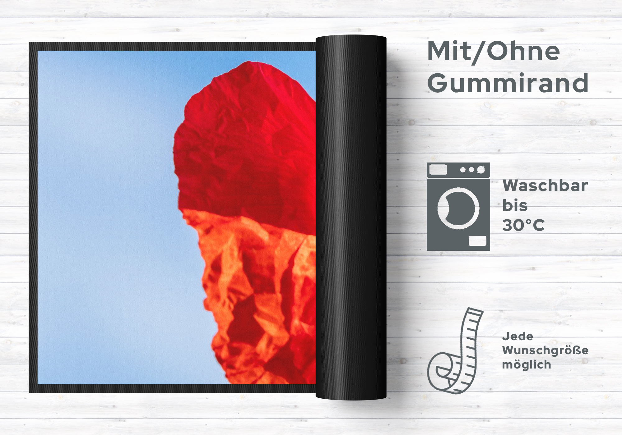 Fussmatte Mohn 10650