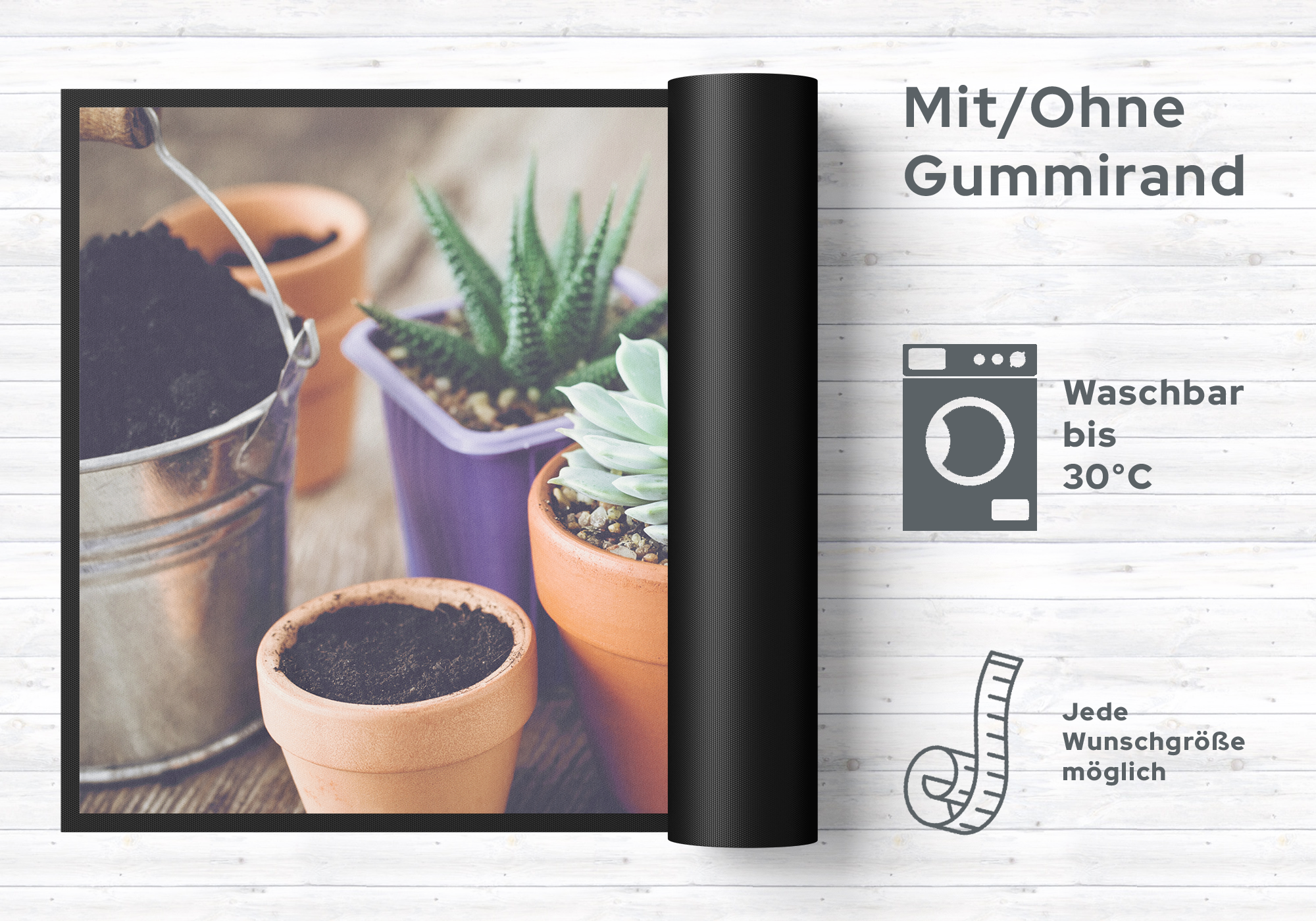 Fussmatte Topfpflanzen 10774