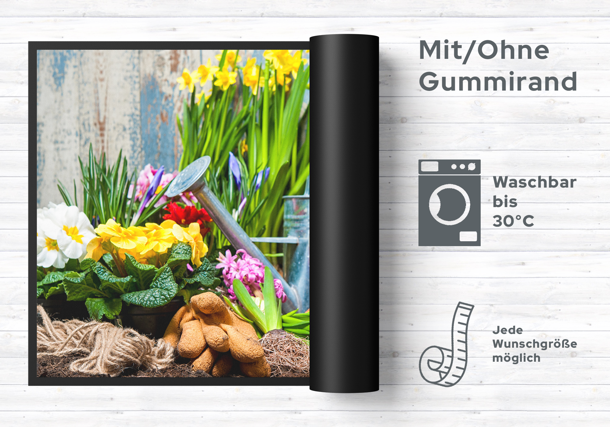 Fussmatte Blumenbeet 10776