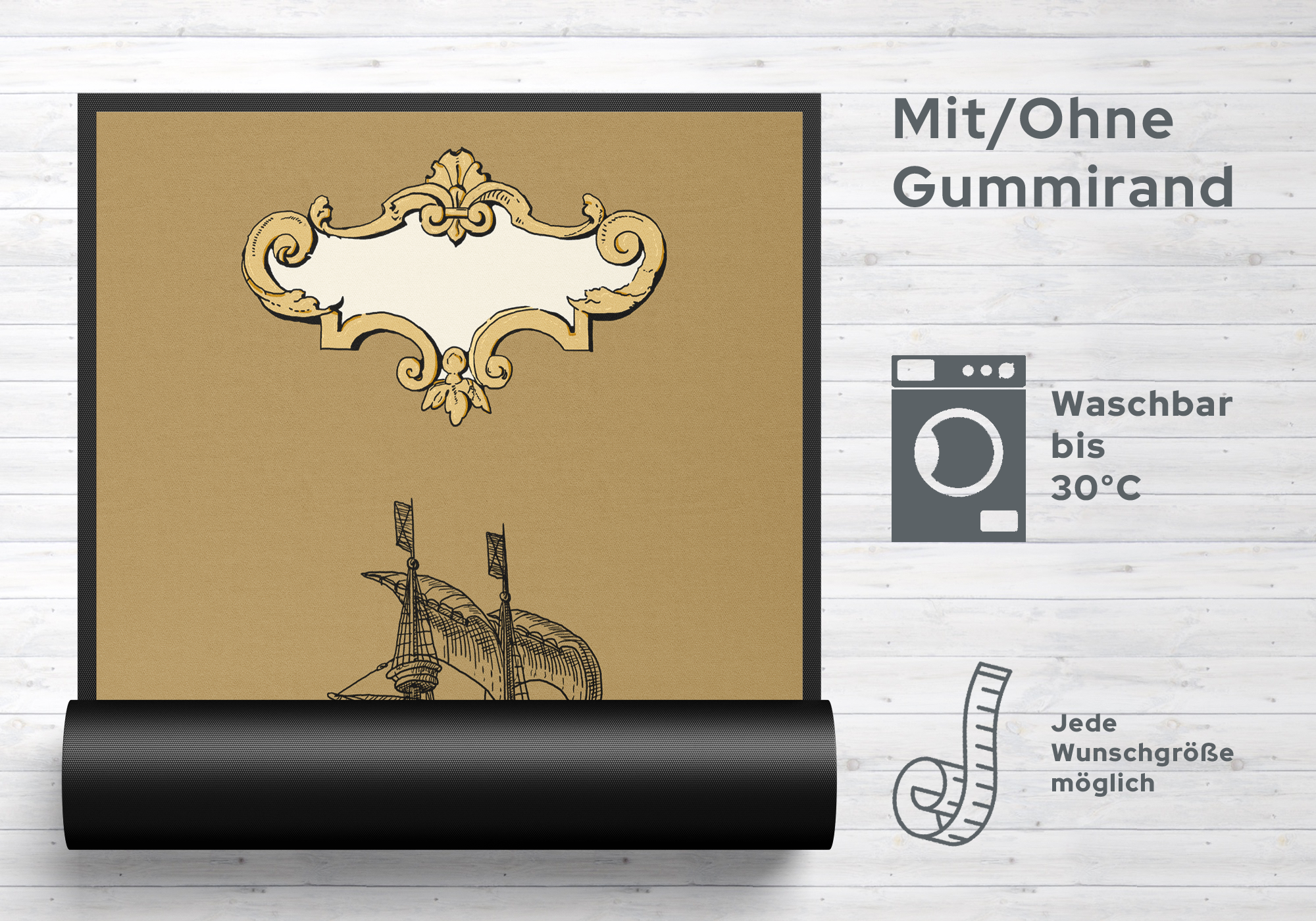 Fussmatte Segelschiff 10802