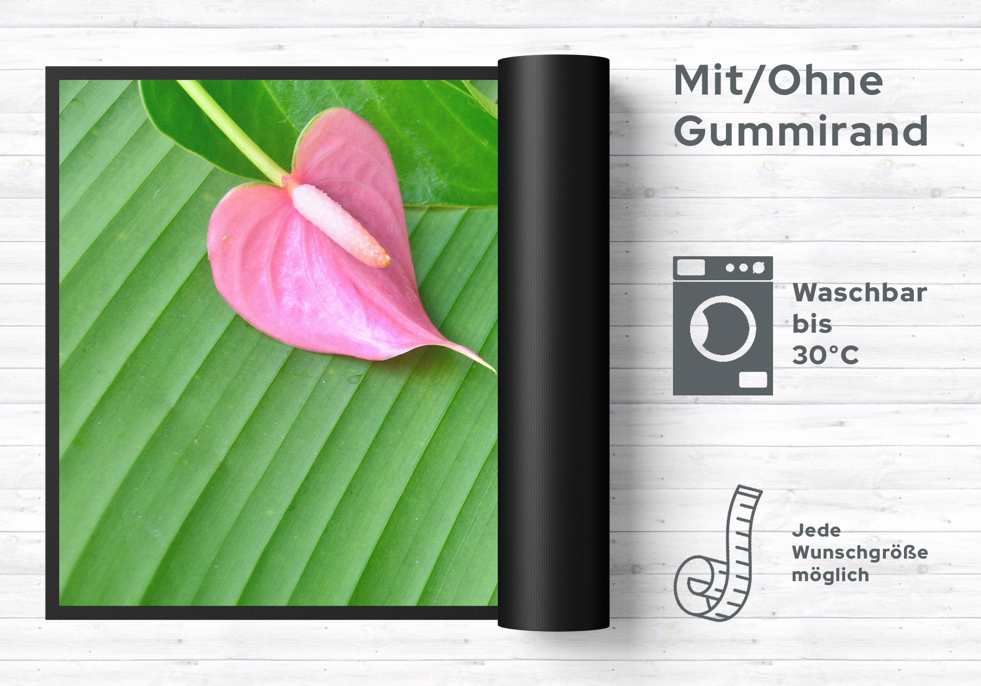 Fussmatte Blatt und Blüte 10807