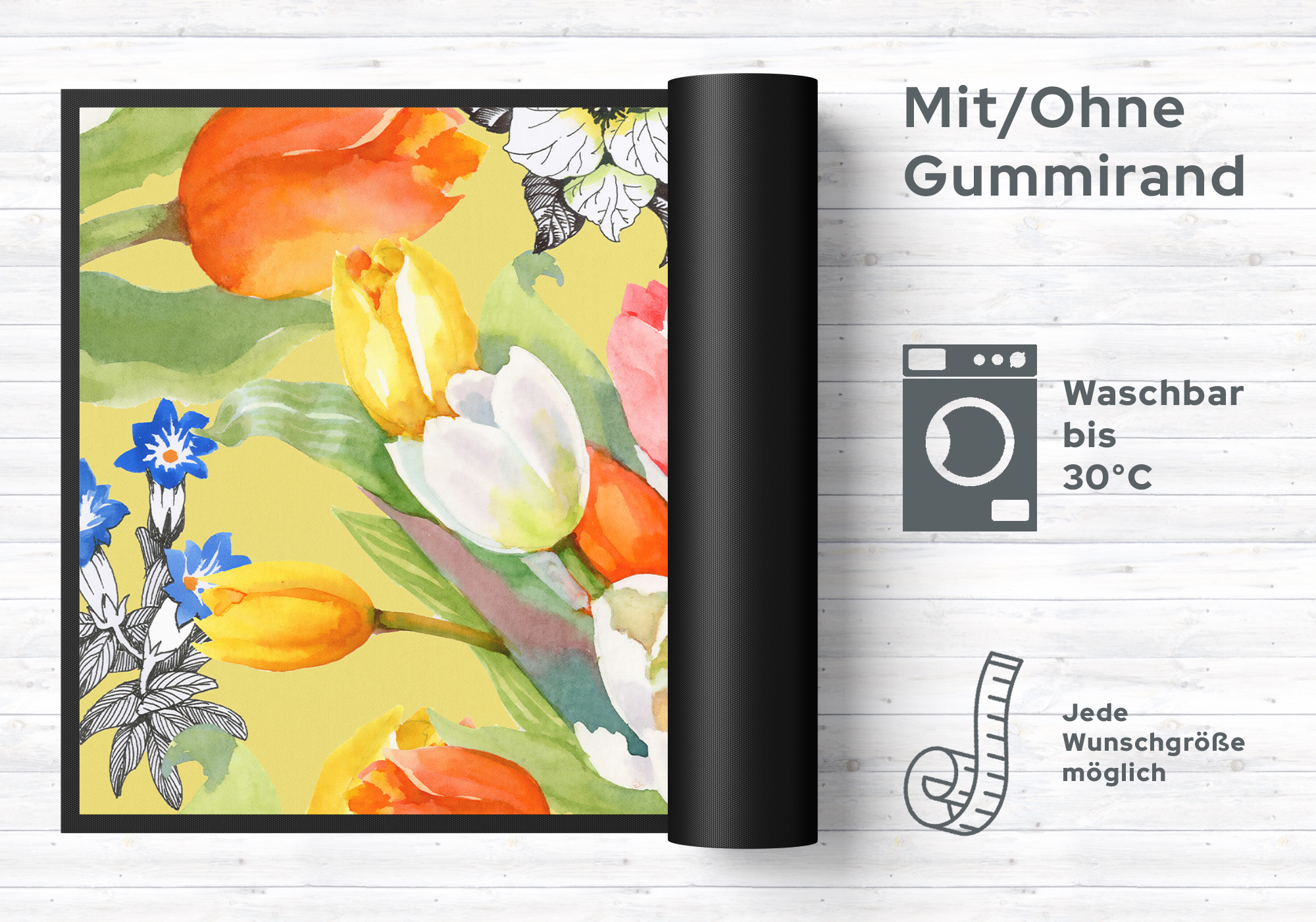 Fussmatte Blumen 10850