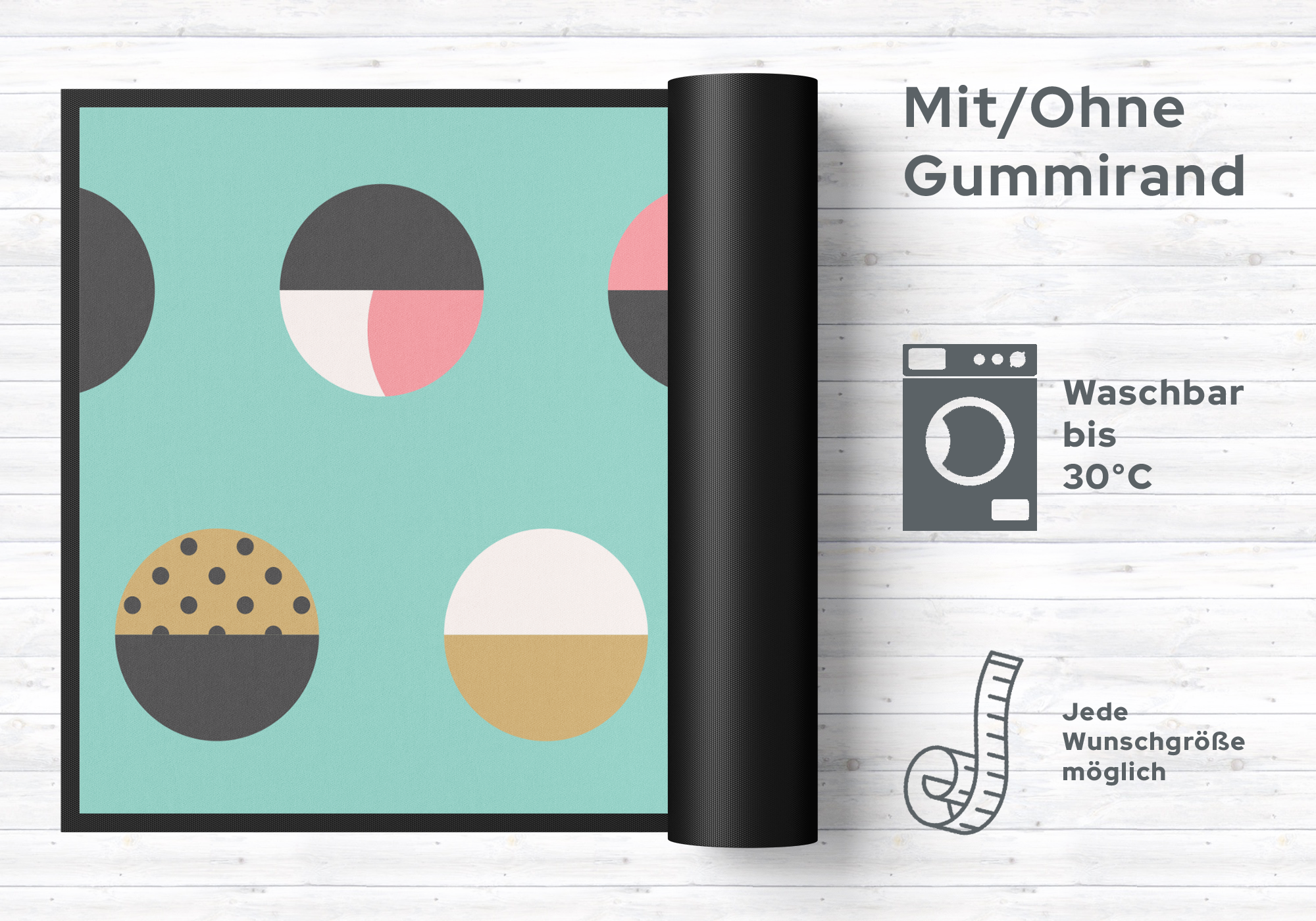 Fussmatte Kreise 10871