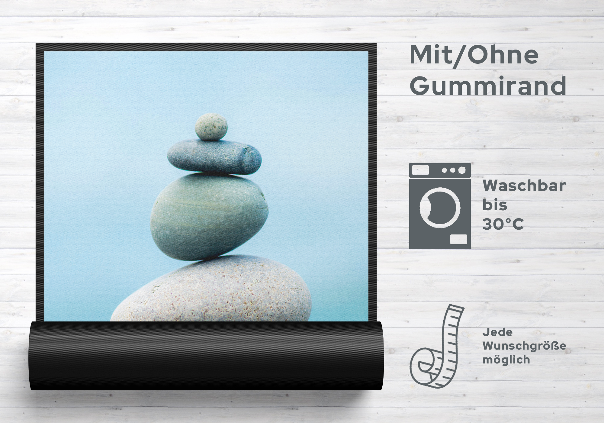 Fussmatte Steine 11014