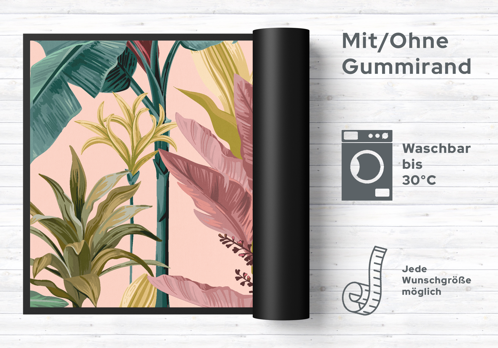 Fussmatte Blumenmuster 11096