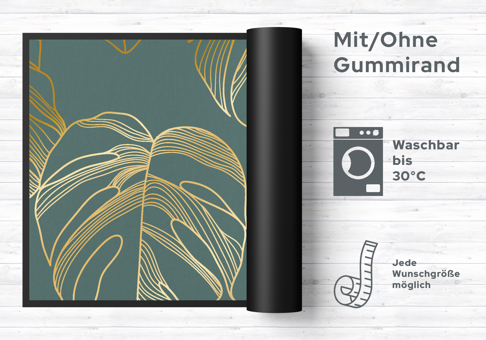 Fussmatte Blättermuster 11101