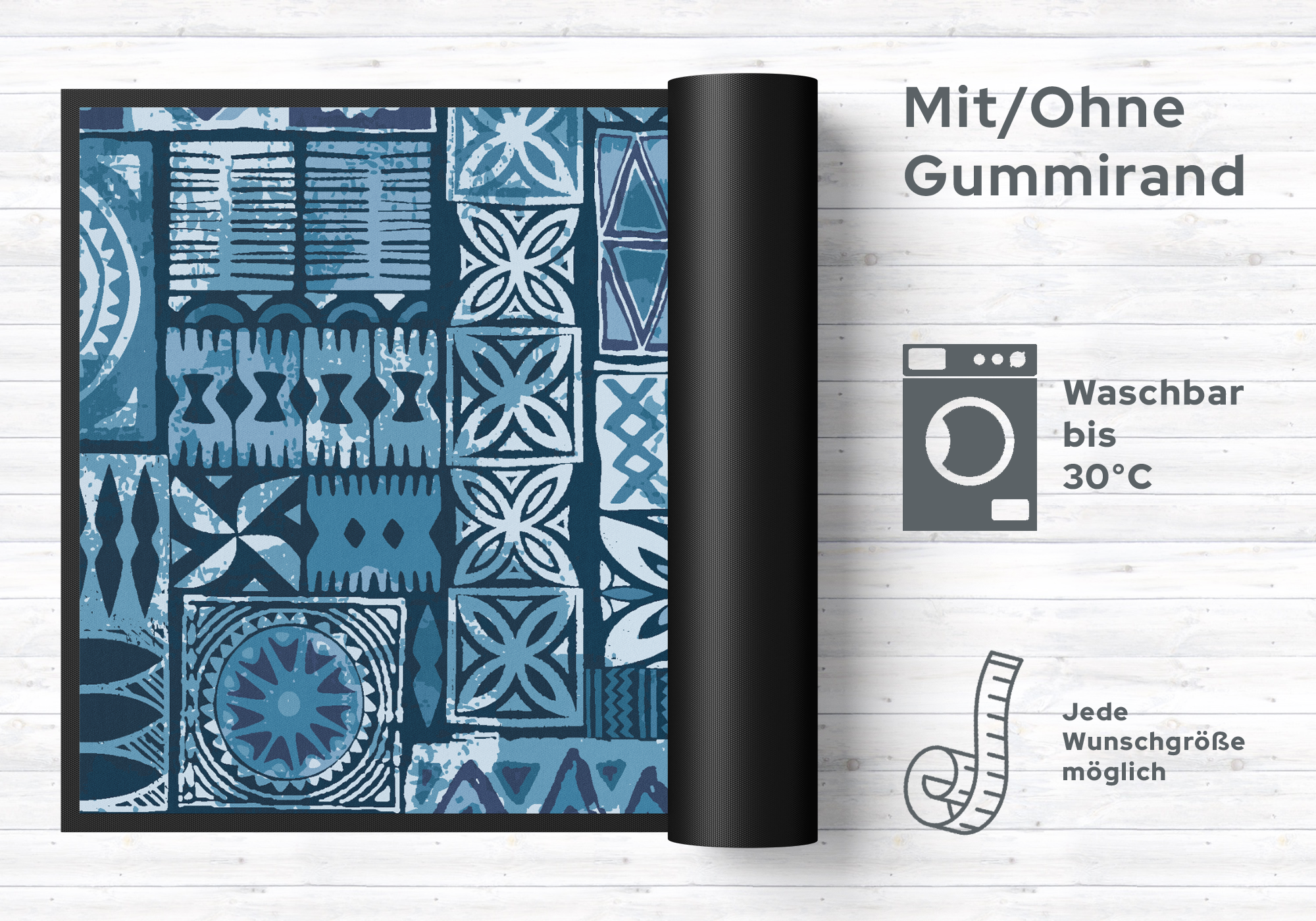 Fussmatte Blau 11102