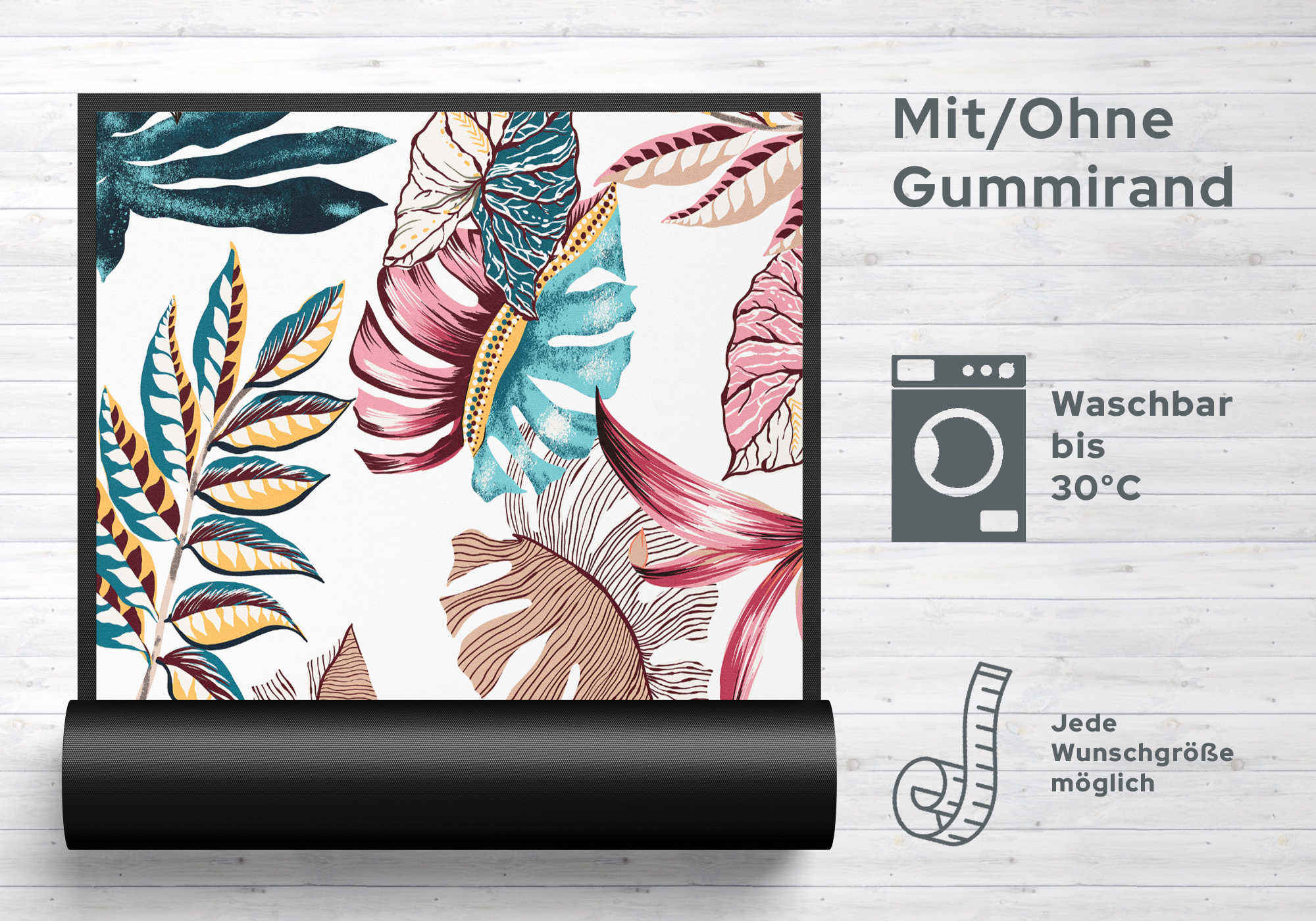 Fussmatte Blumenmuster 11130