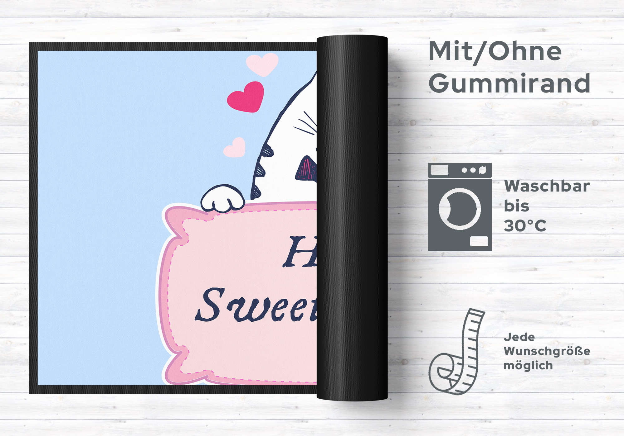 Fussmatte Home Sweet Home Katze 4063