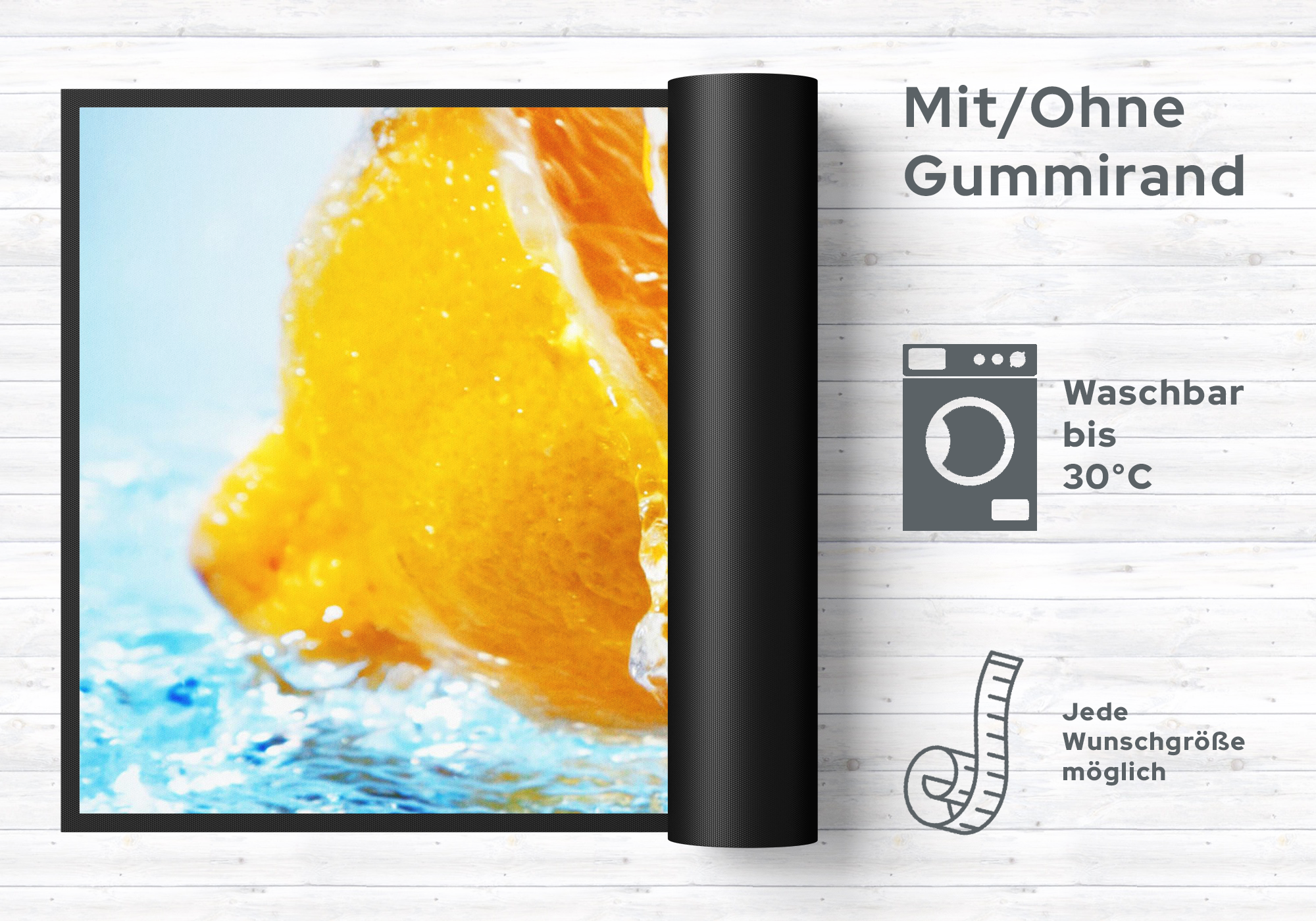 Küchenteppich Zitrone 4346