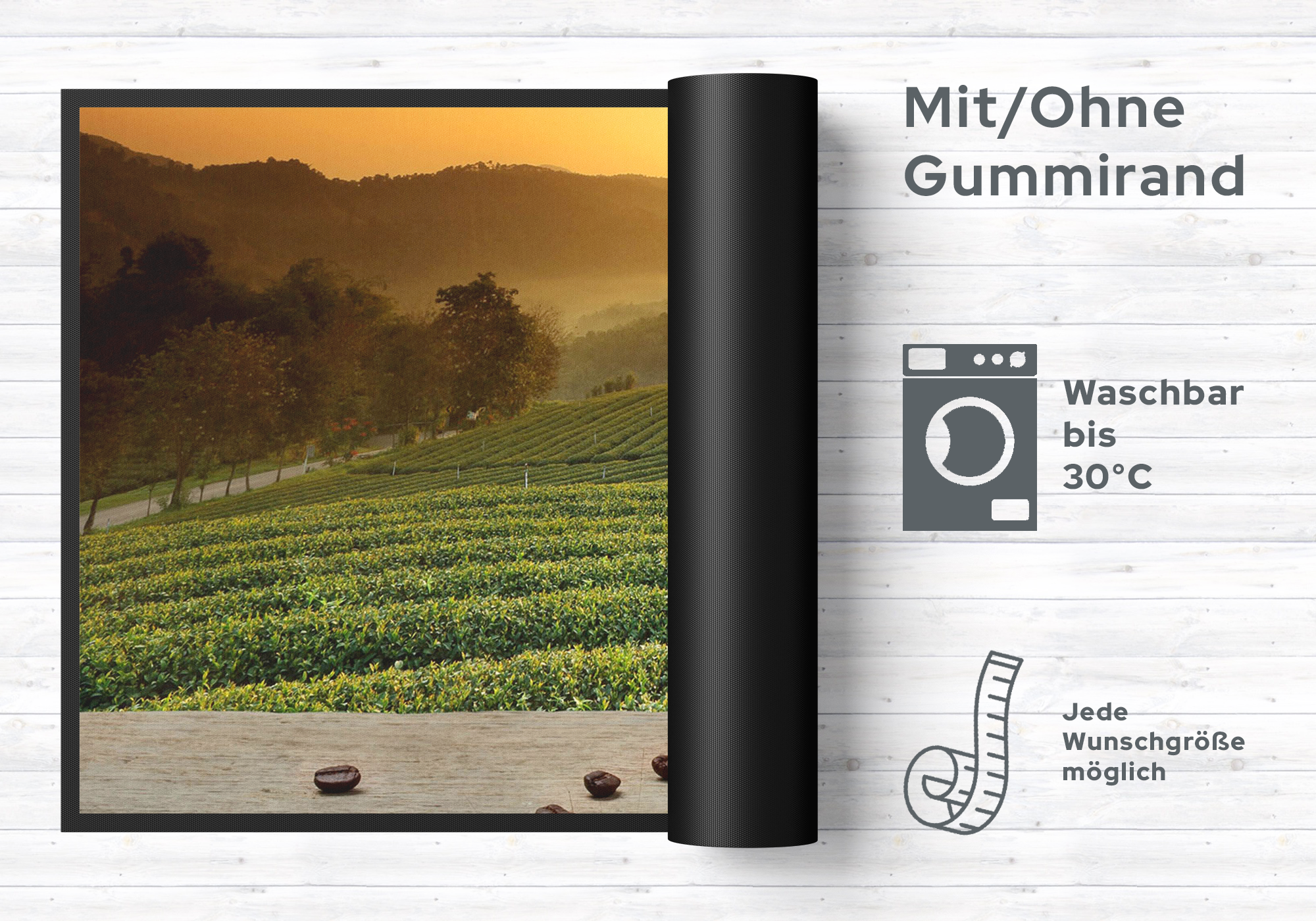 Küchenteppich Kaffee 4347