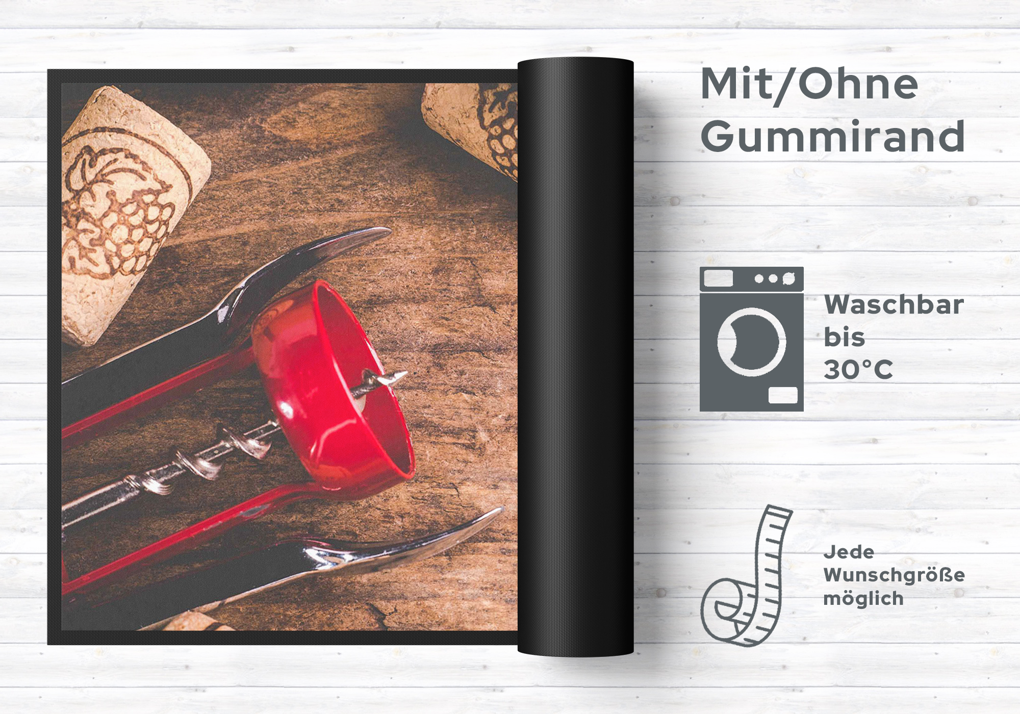 Küchenteppich Wein 4364