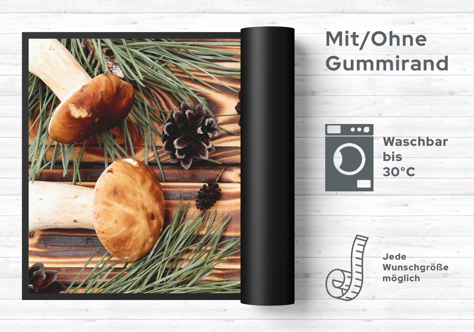 Küchenteppich Pilz 4365