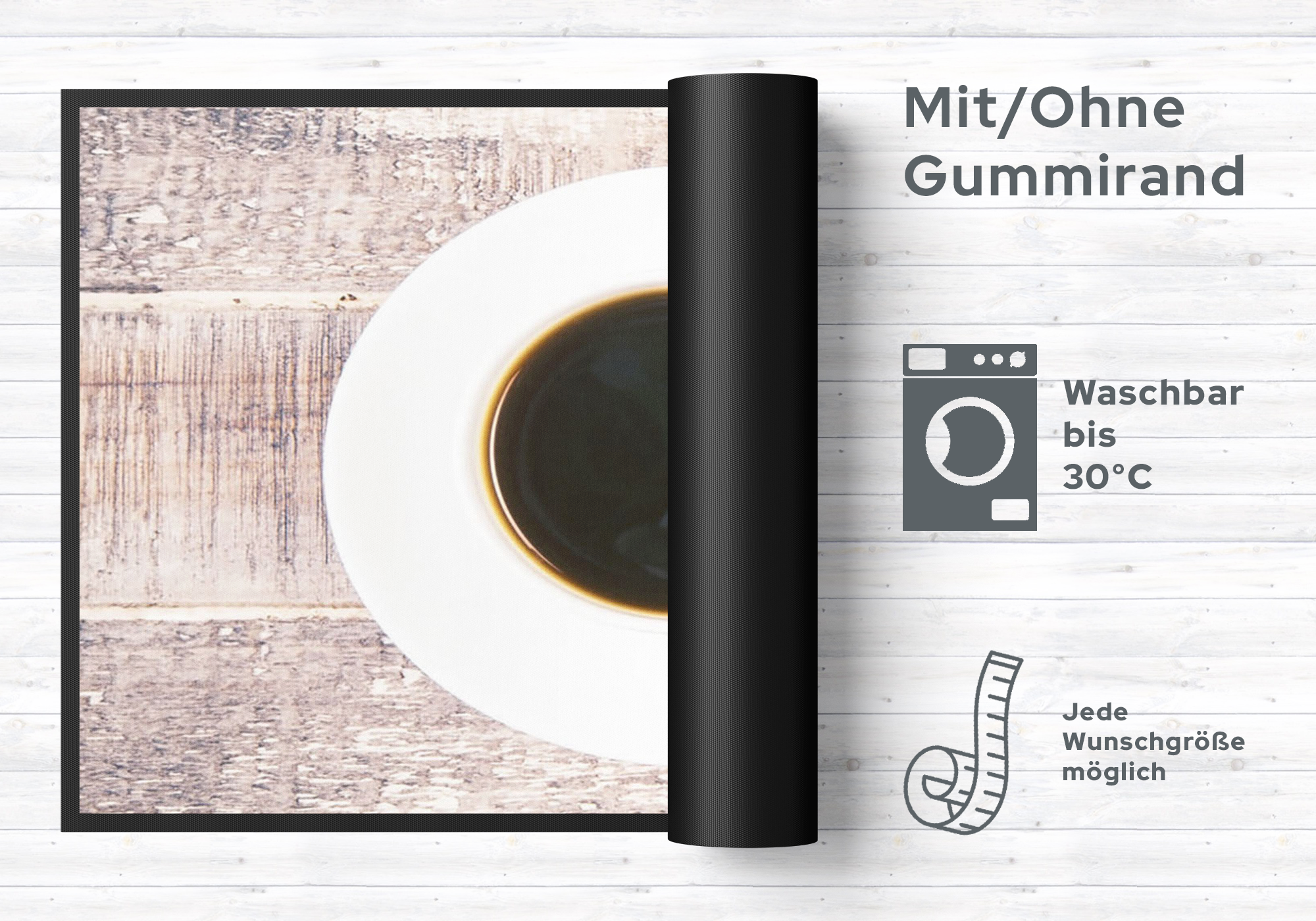 Küchenteppich Kaffee 4383