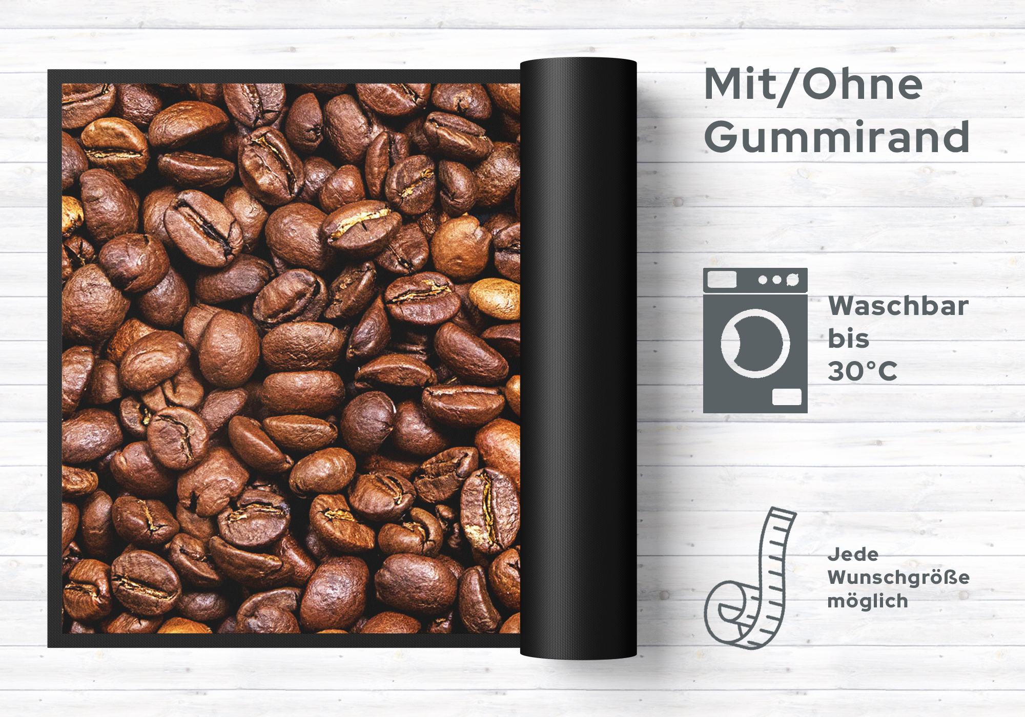 Küchenteppich Kaffeebohnen 4387