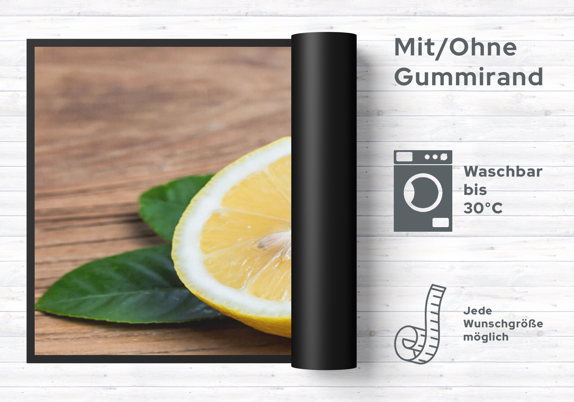 Küchenteppich Zitrone 4389