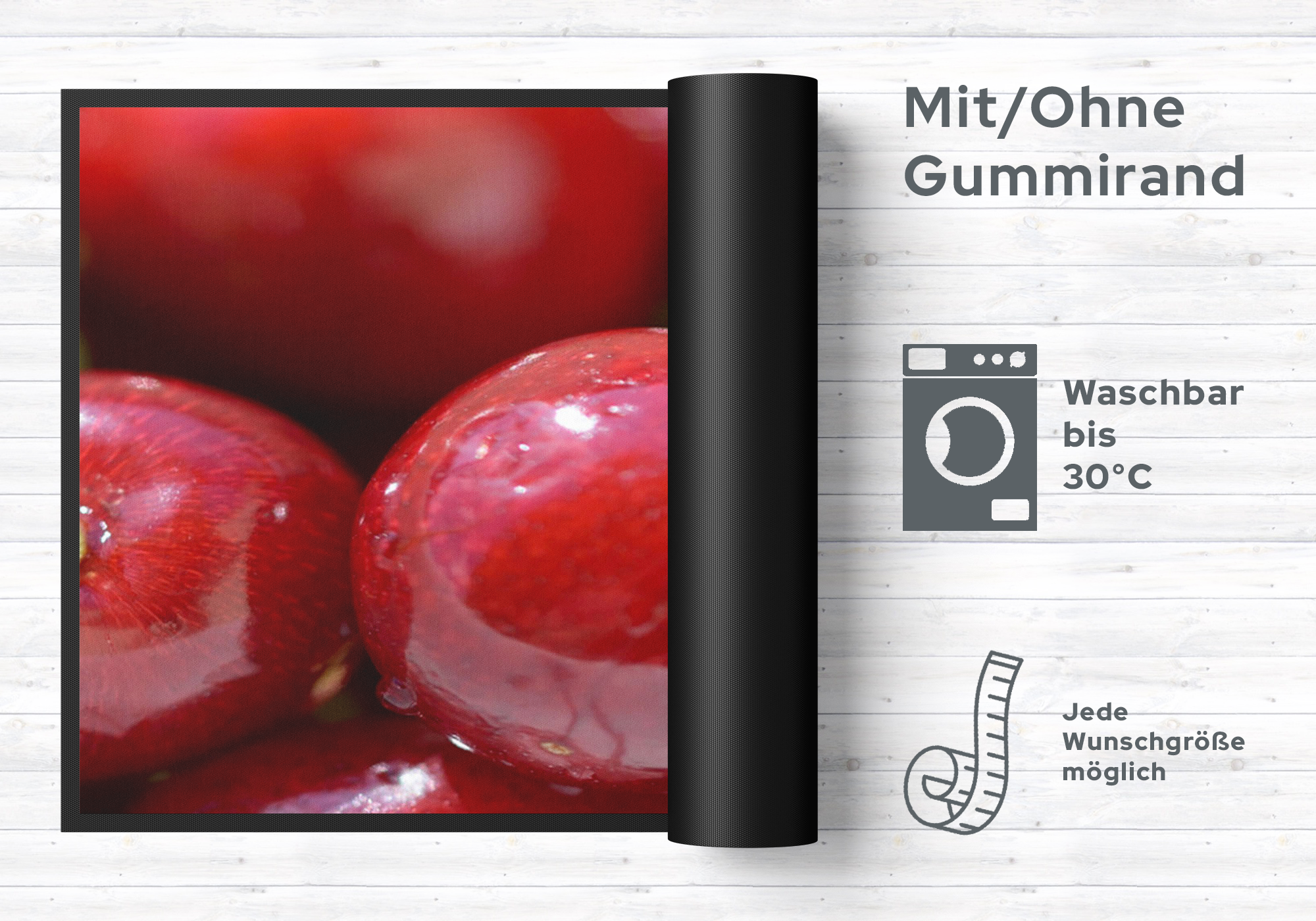 Küchenteppich Kirsche 4390