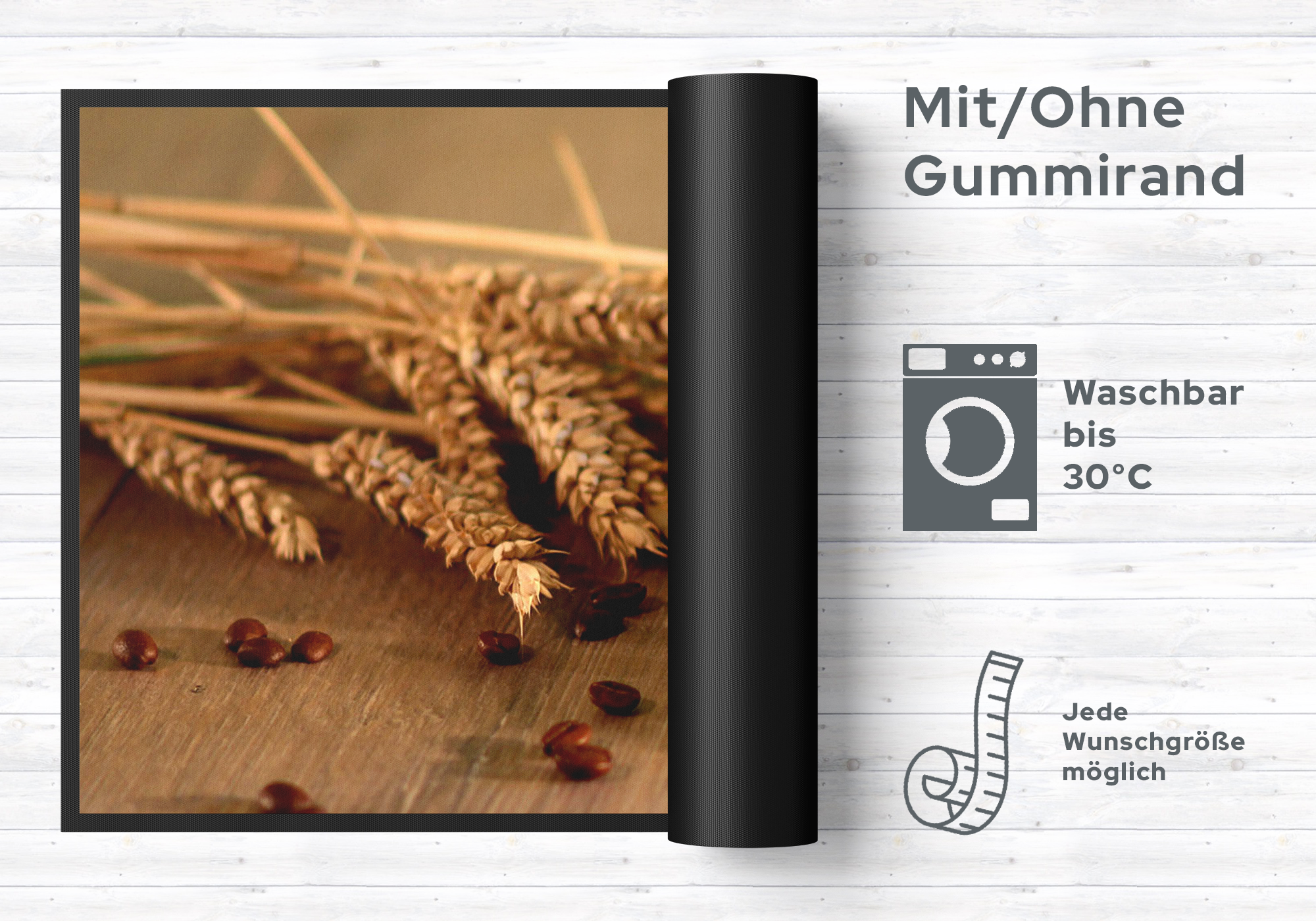 Küchenteppich Kaffee 4425