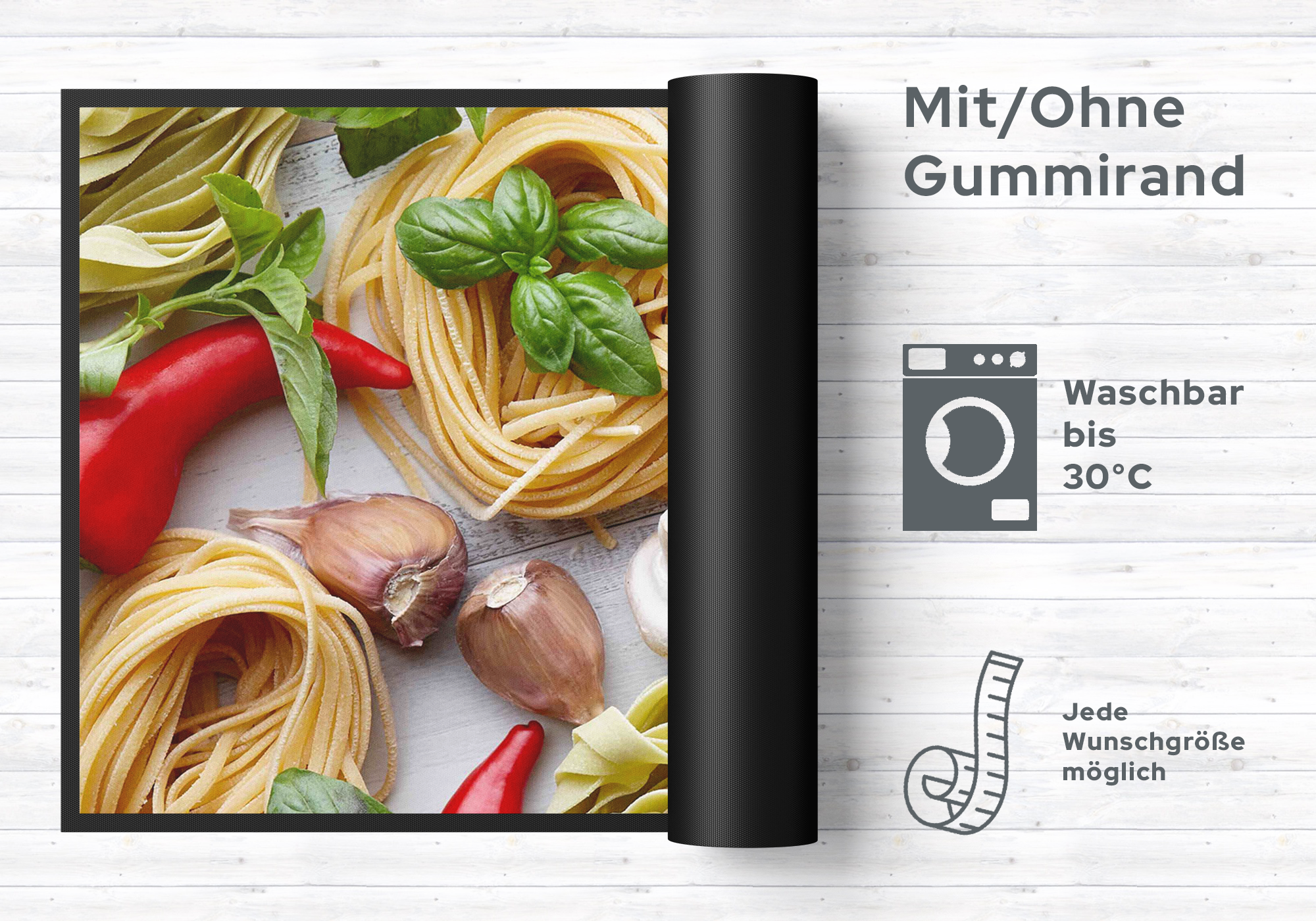 Küchenteppich Spaghetti 4438