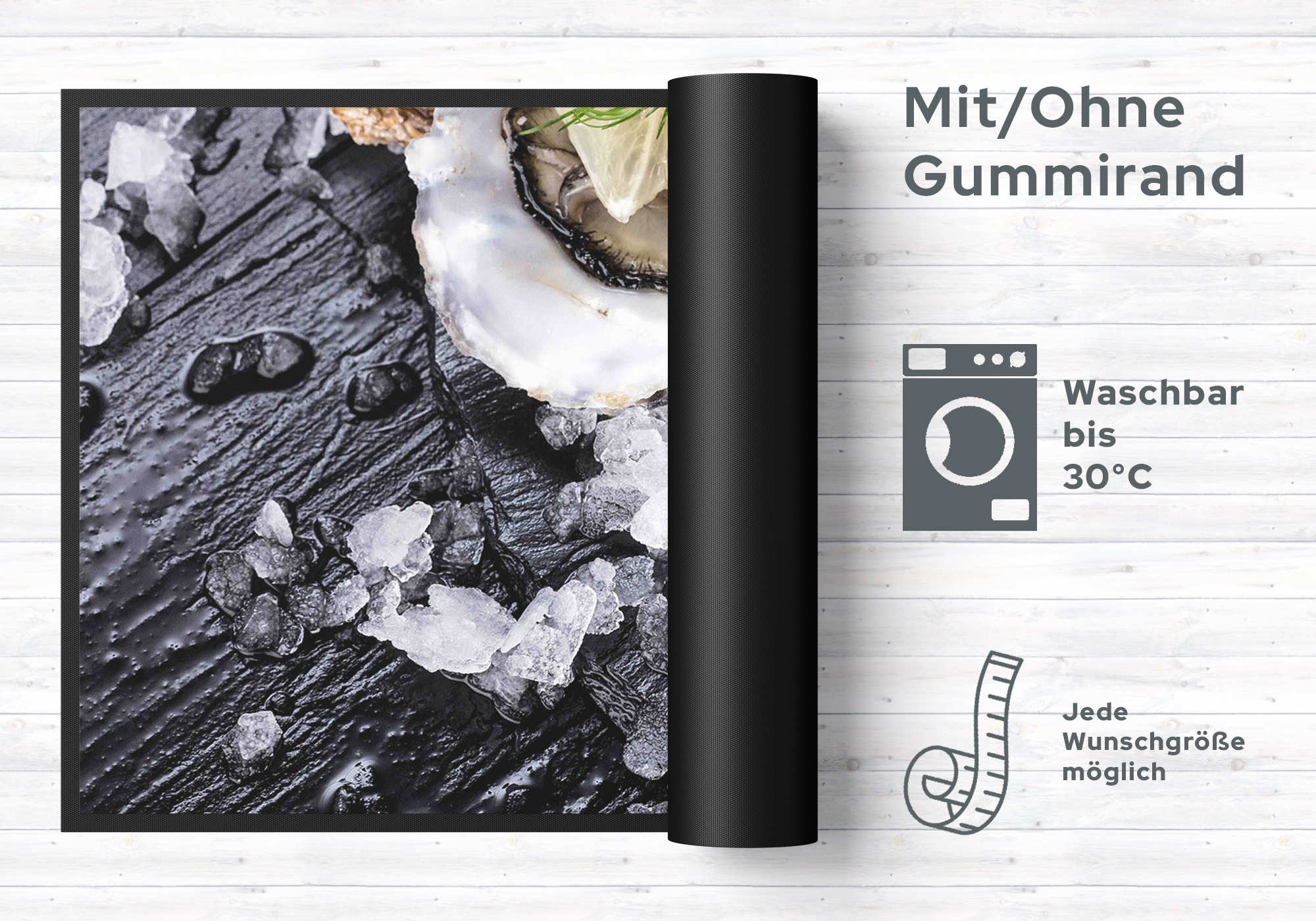 Küchenteppich Austern 4441