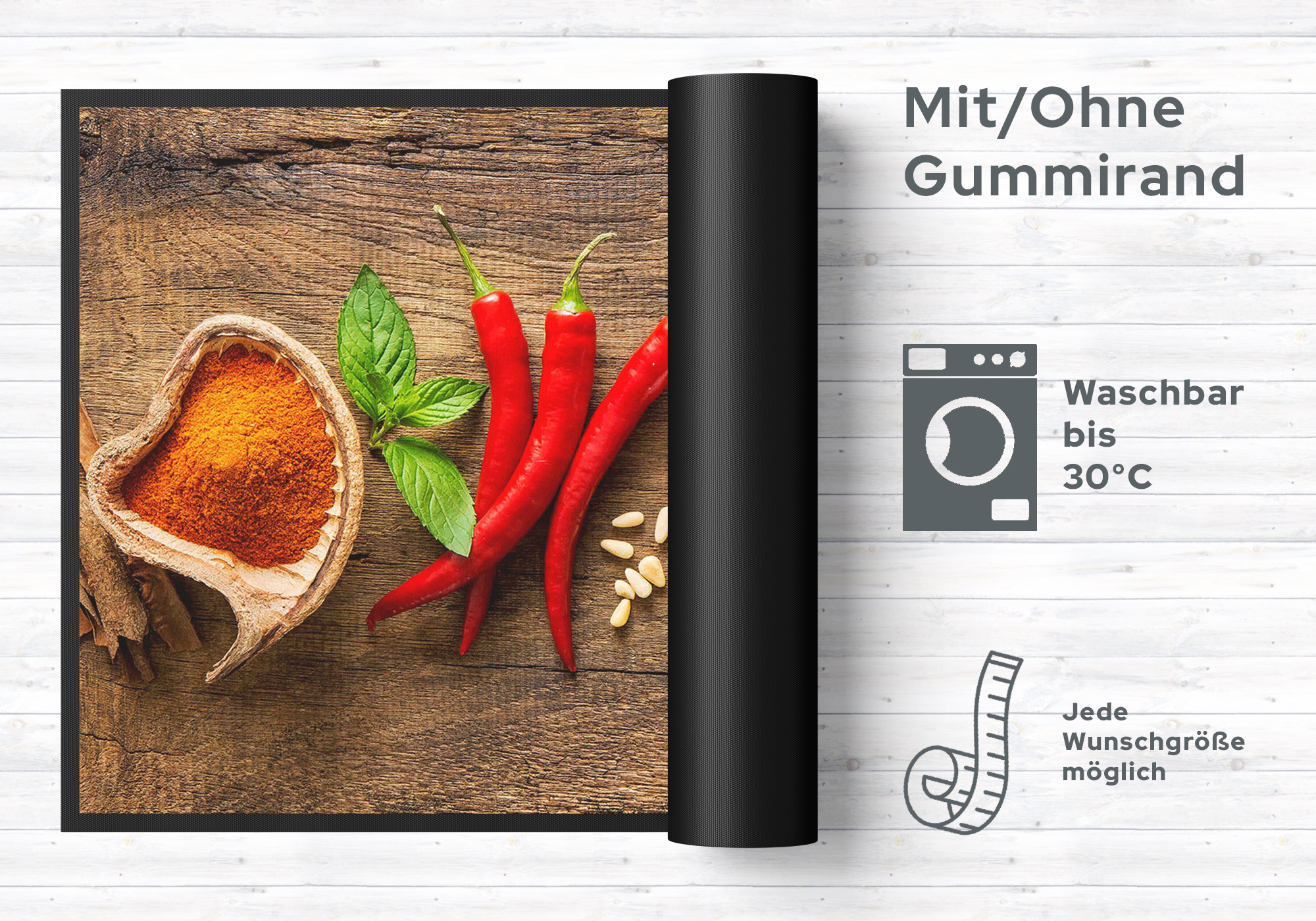 Küchenteppich Gewürz 4458