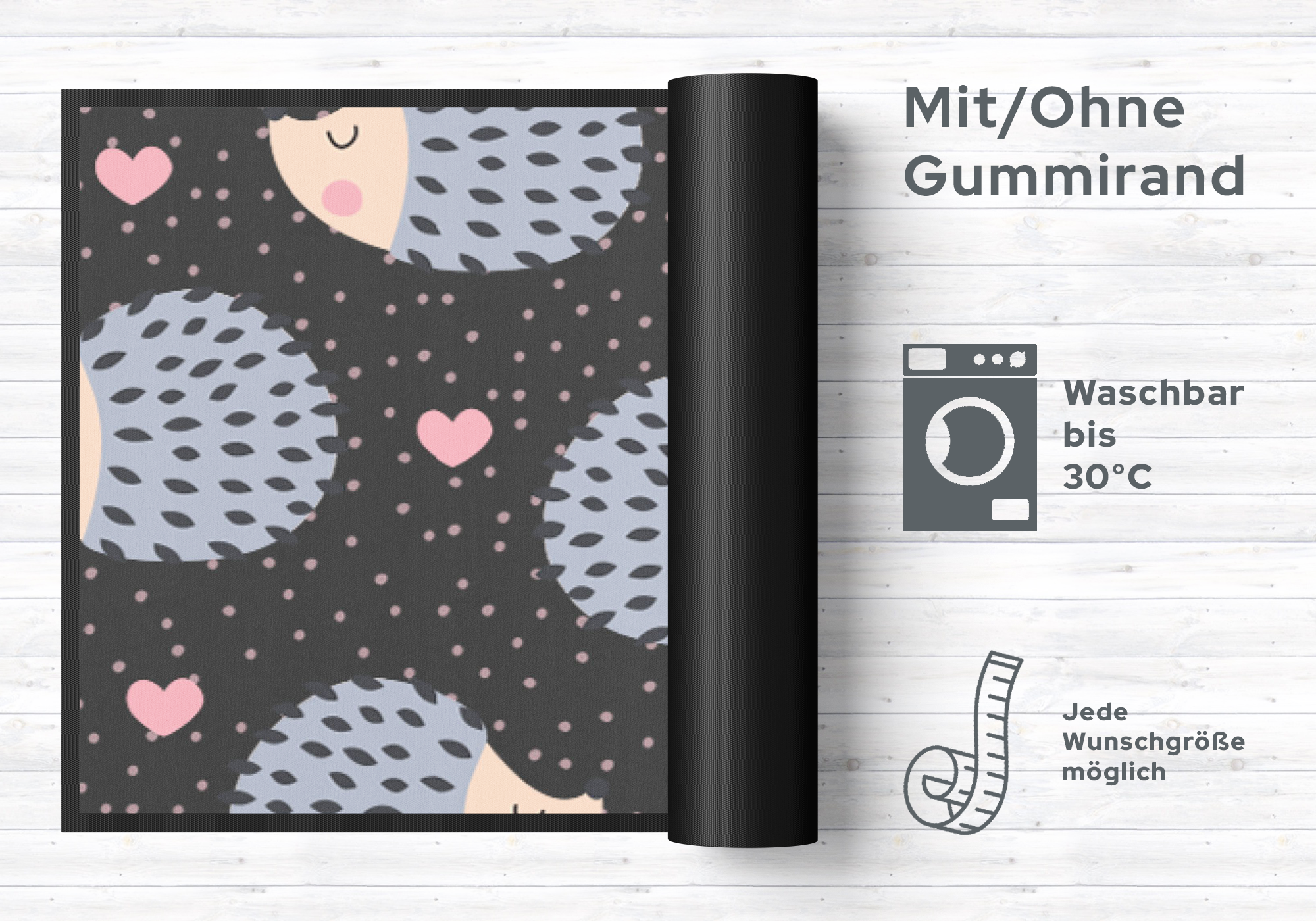 Küchenteppich Igel 4652