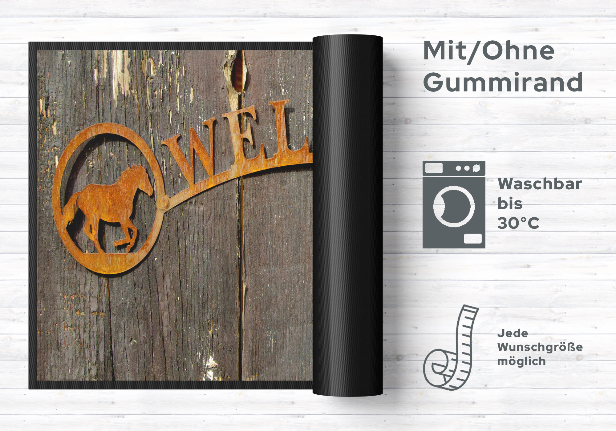 Fussmatte Welcome Pferde 4771