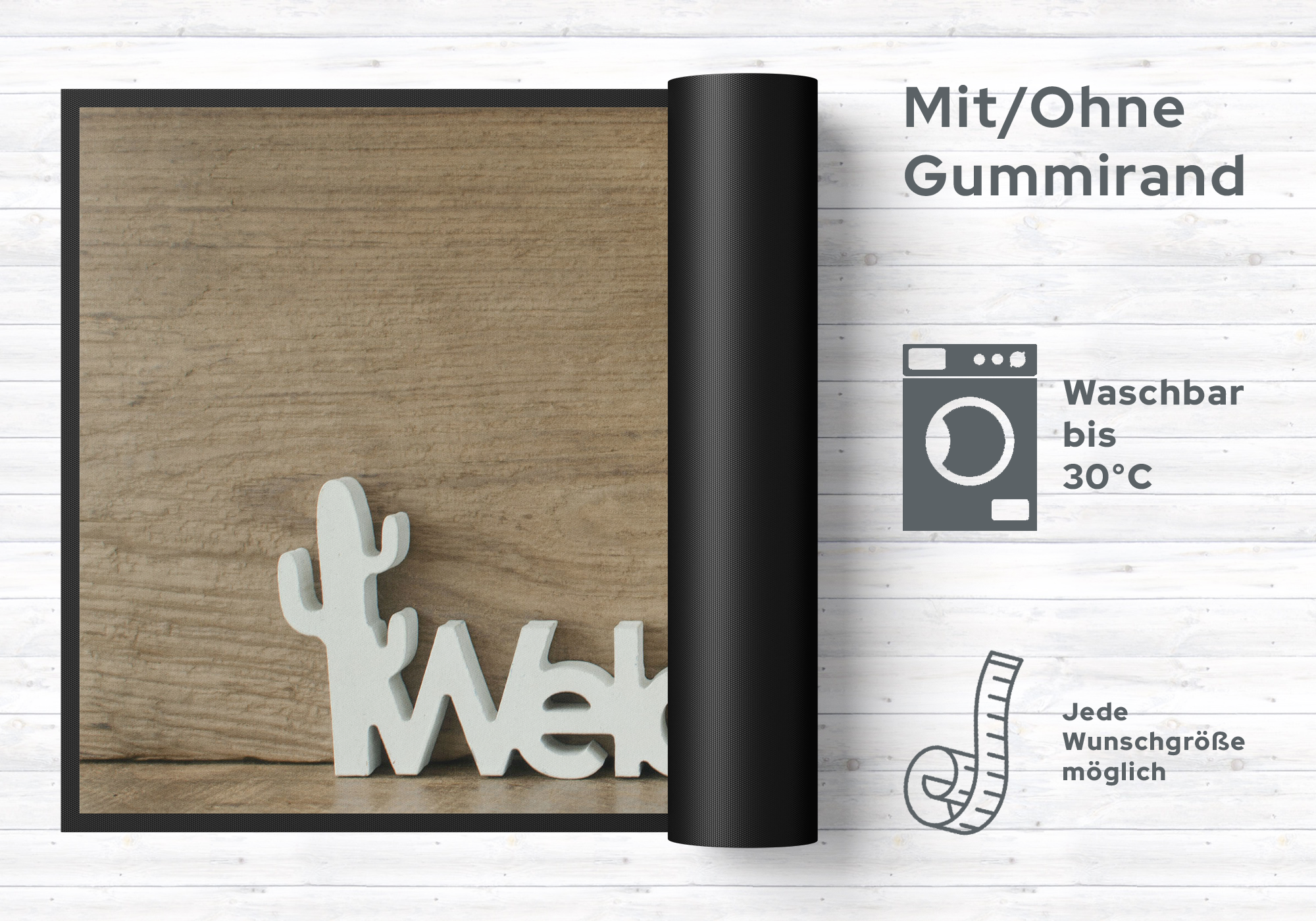 Fussmatte Welcome Kaktee 4780