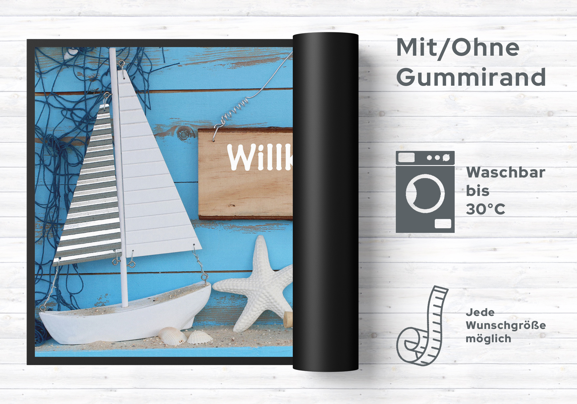 Fussmatte Willkommen an Bord 4783